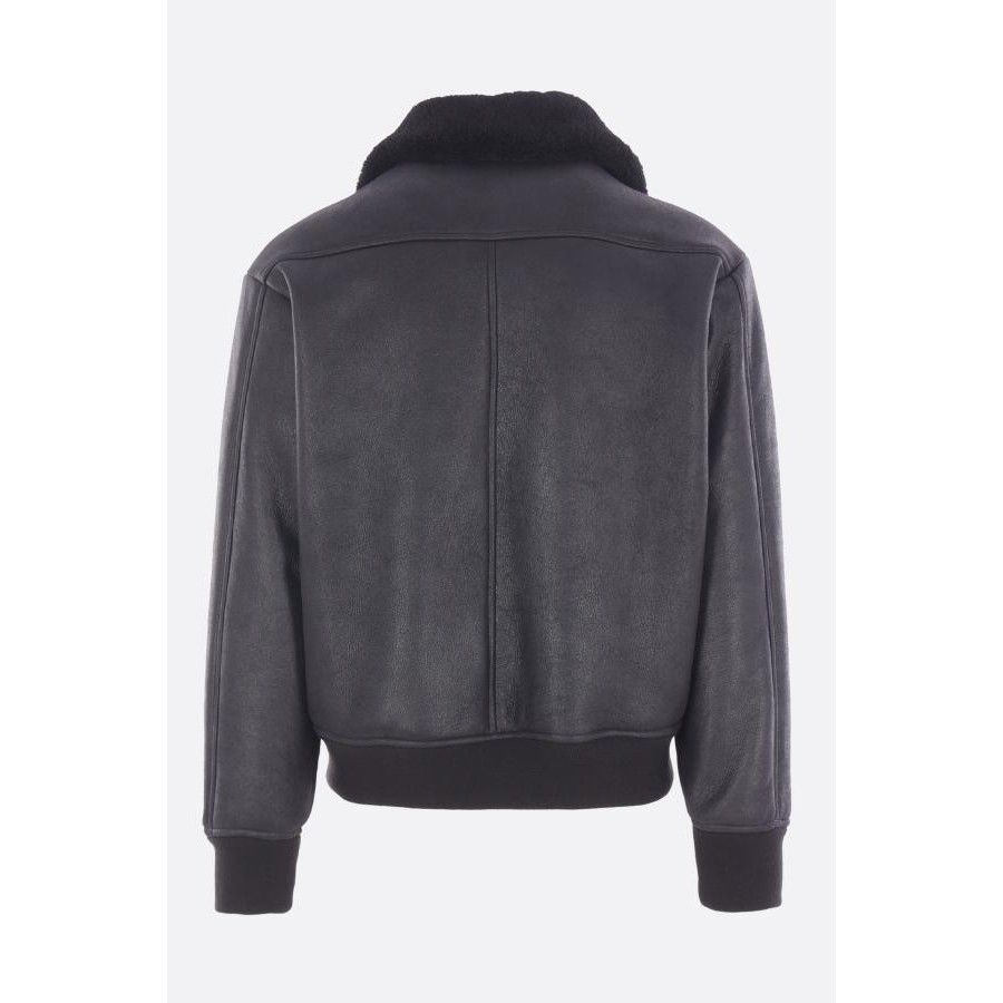 Giorgio Brato GIORGIO BRATO Shearling Black Bomber Jacket New & Authentic Size US XL / EU 56 / 4 - 2 Thumbnail