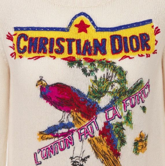 Dior o1w1db10824 Cashmere Sweater in White Size XS / US 0-2 / IT 36-38 - 3 Thumbnail
