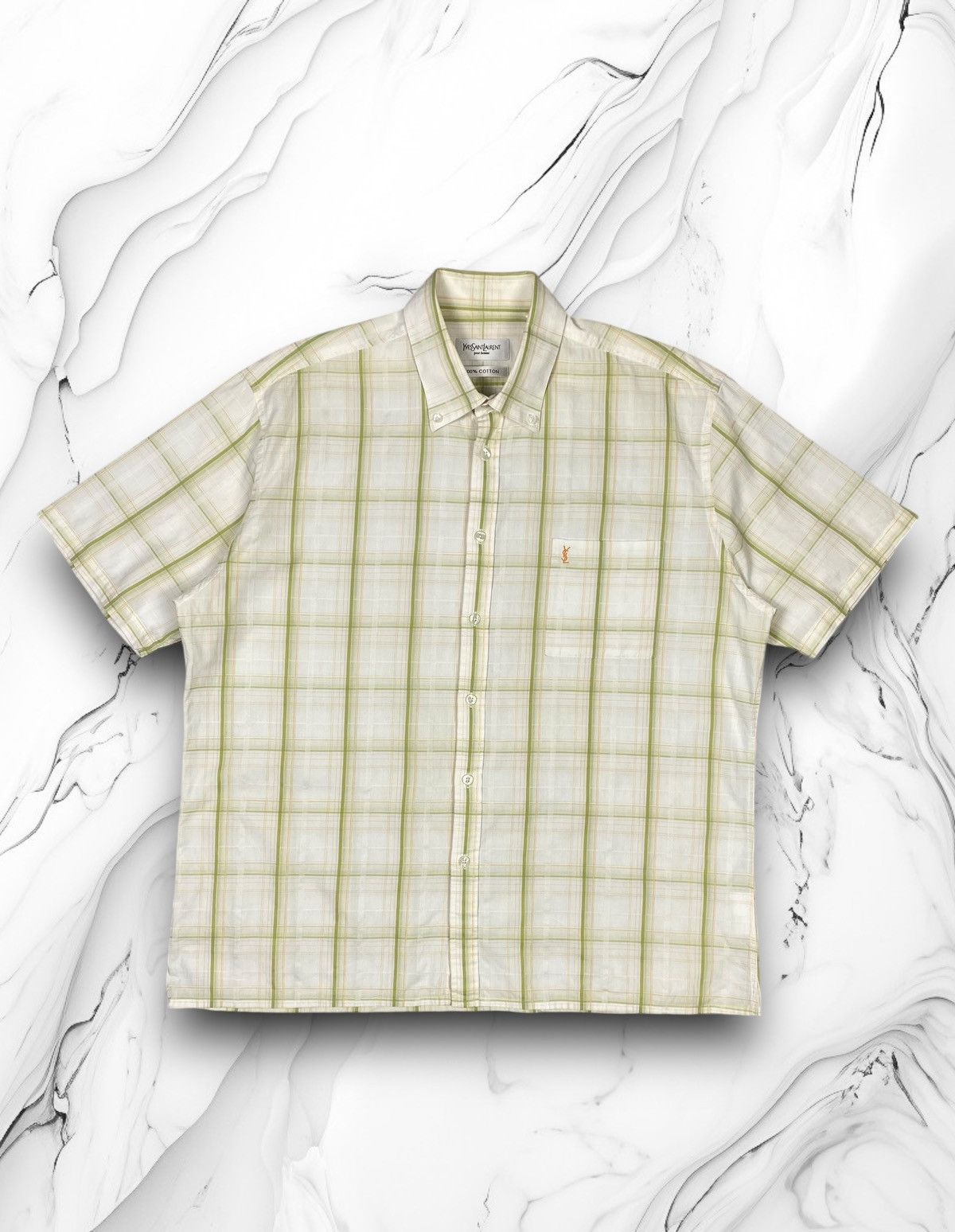 Yves Saint Laurent Vintage Yves Saint Laurent Checkered Button Up Shirt Men’s Size US XL / EU 56 / 4 - 1 Thumbnail