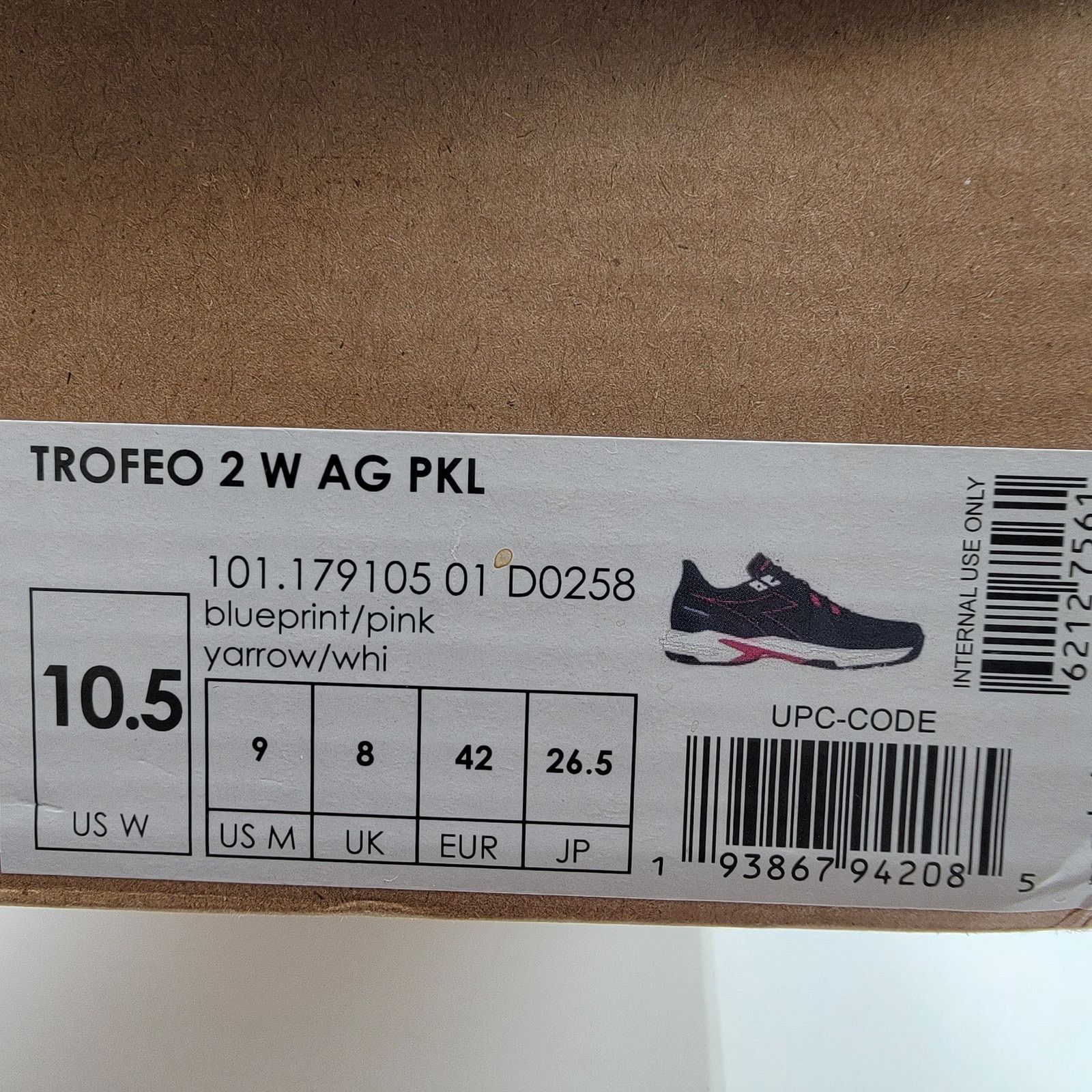 Diadora Diadora Trofeo 2 W AG PKL Pickleball Shoe Blue Sz 9M/10.5W Size US 9 / EU 42 - 8 Thumbnail