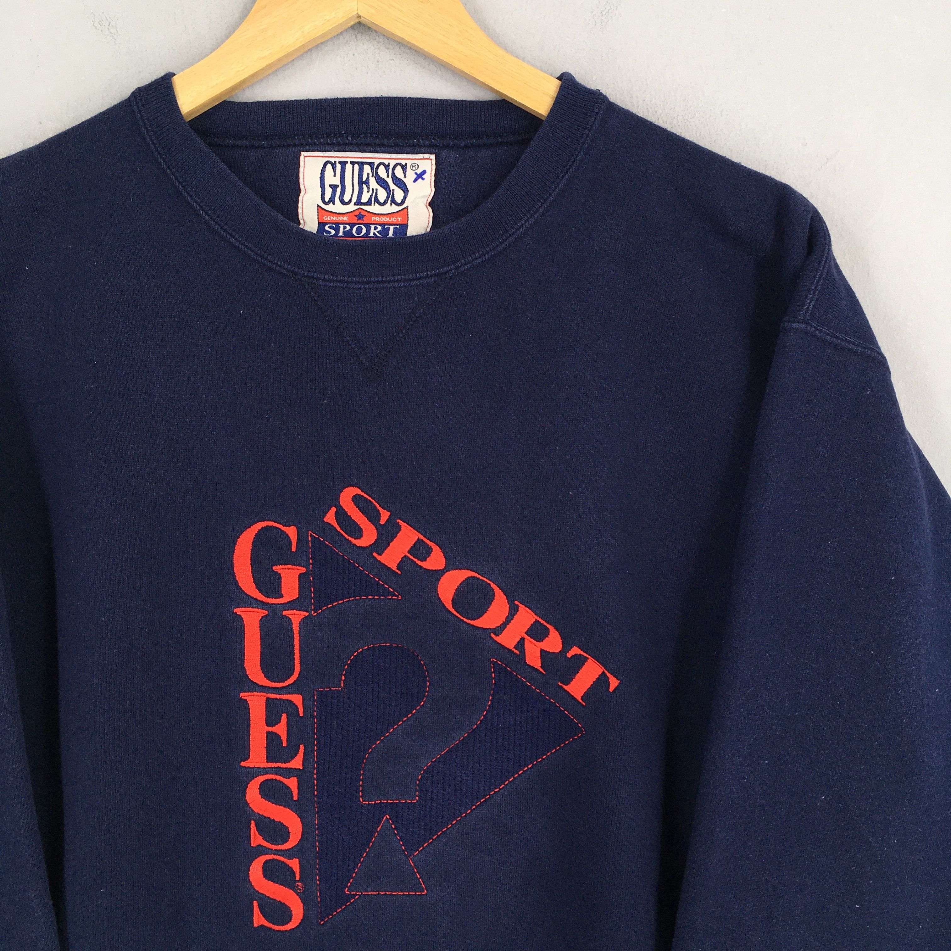 Guess Vintage 90's Guess Jeans Blue Sweatshirt Medium Size US M / EU 48-50 / 2 - 2 Thumbnail