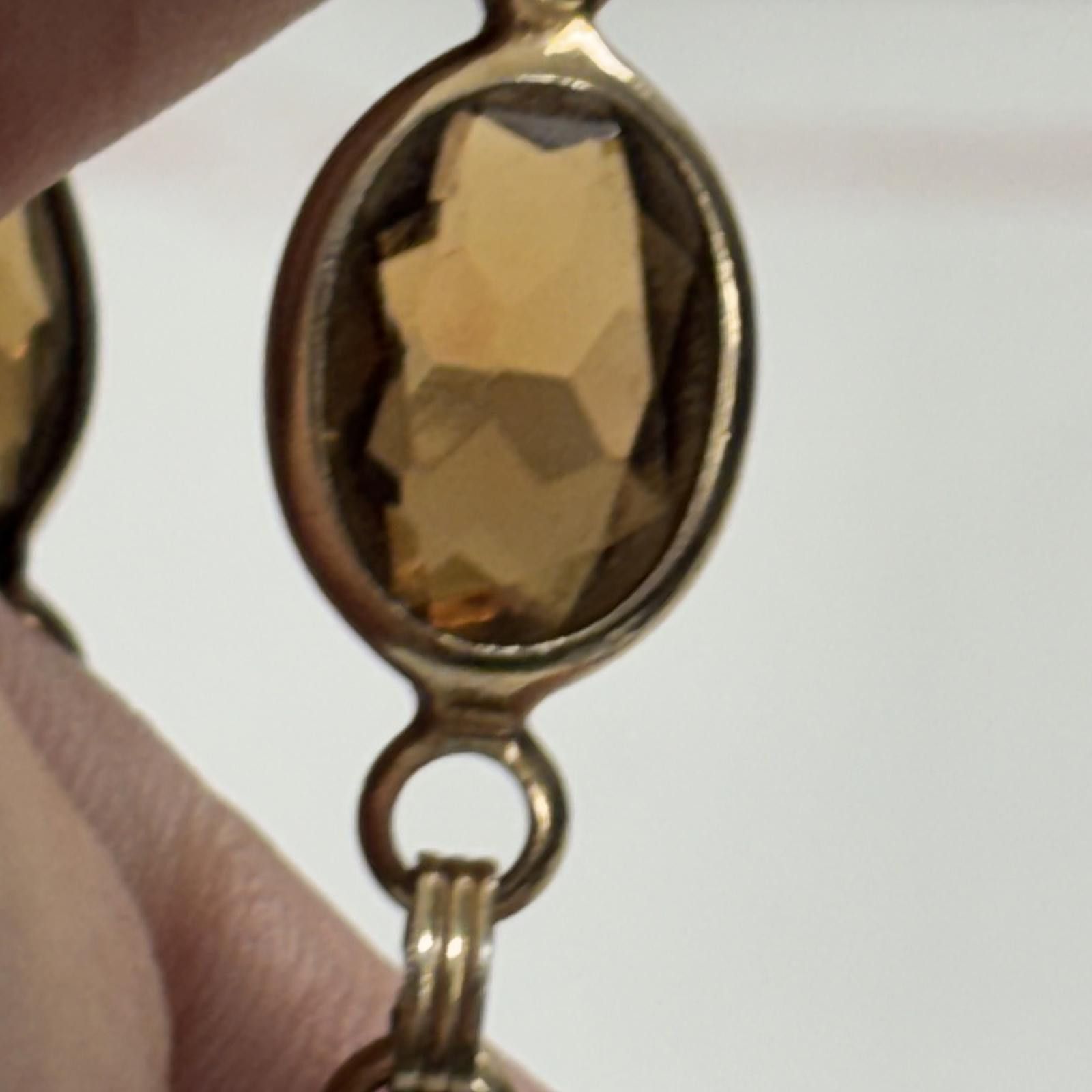 Other Vtg Amber glass gold tone costume jewelry bracelet Size ONE SIZE - 4 Thumbnail