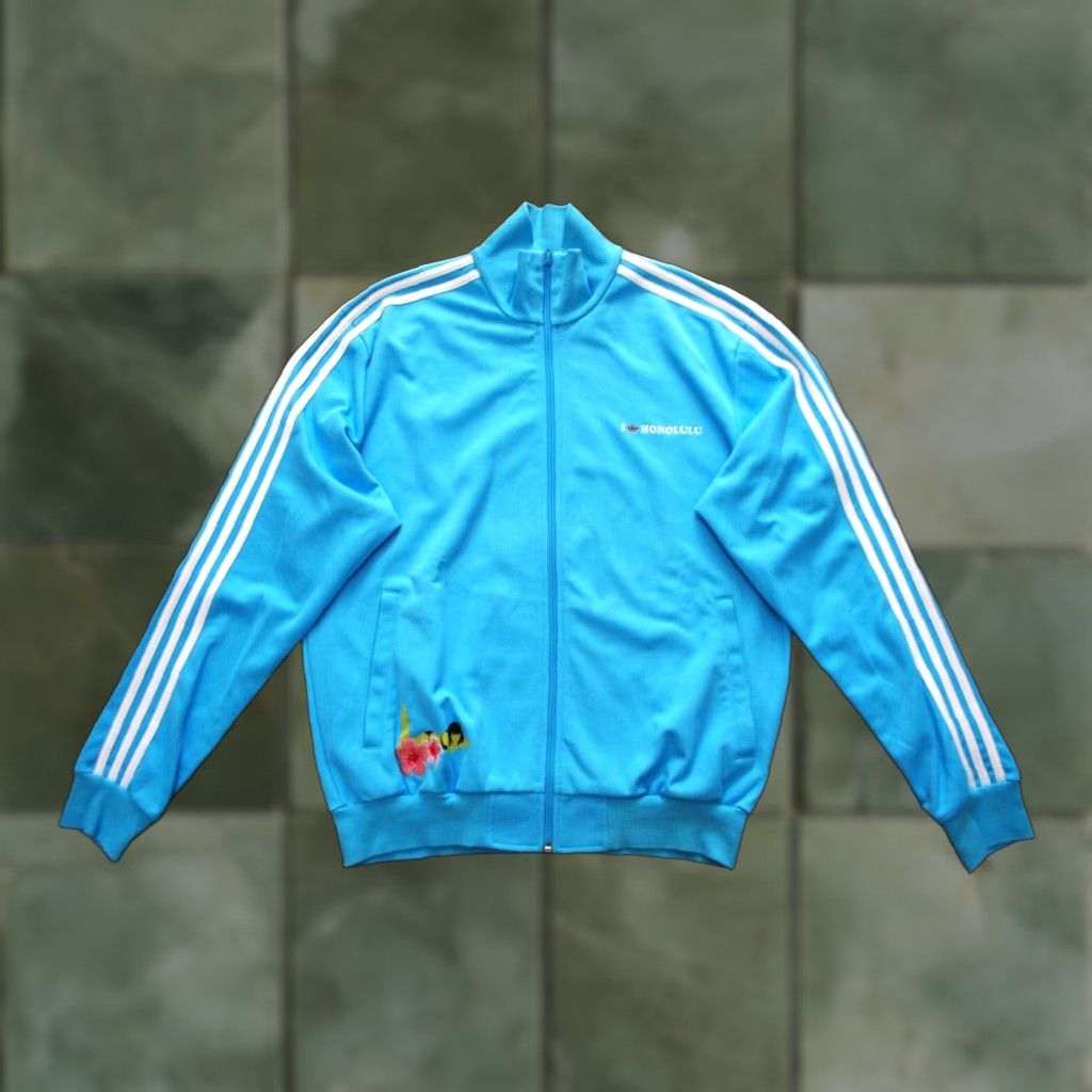Adidas MENS 2006 HONOLULU HAWAÏ TRACK TOP ADIDAS ORIGINALS JACKET XL BLUE VINTAGE Size US XL / EU 56 / 4 - 1 Thumbnail