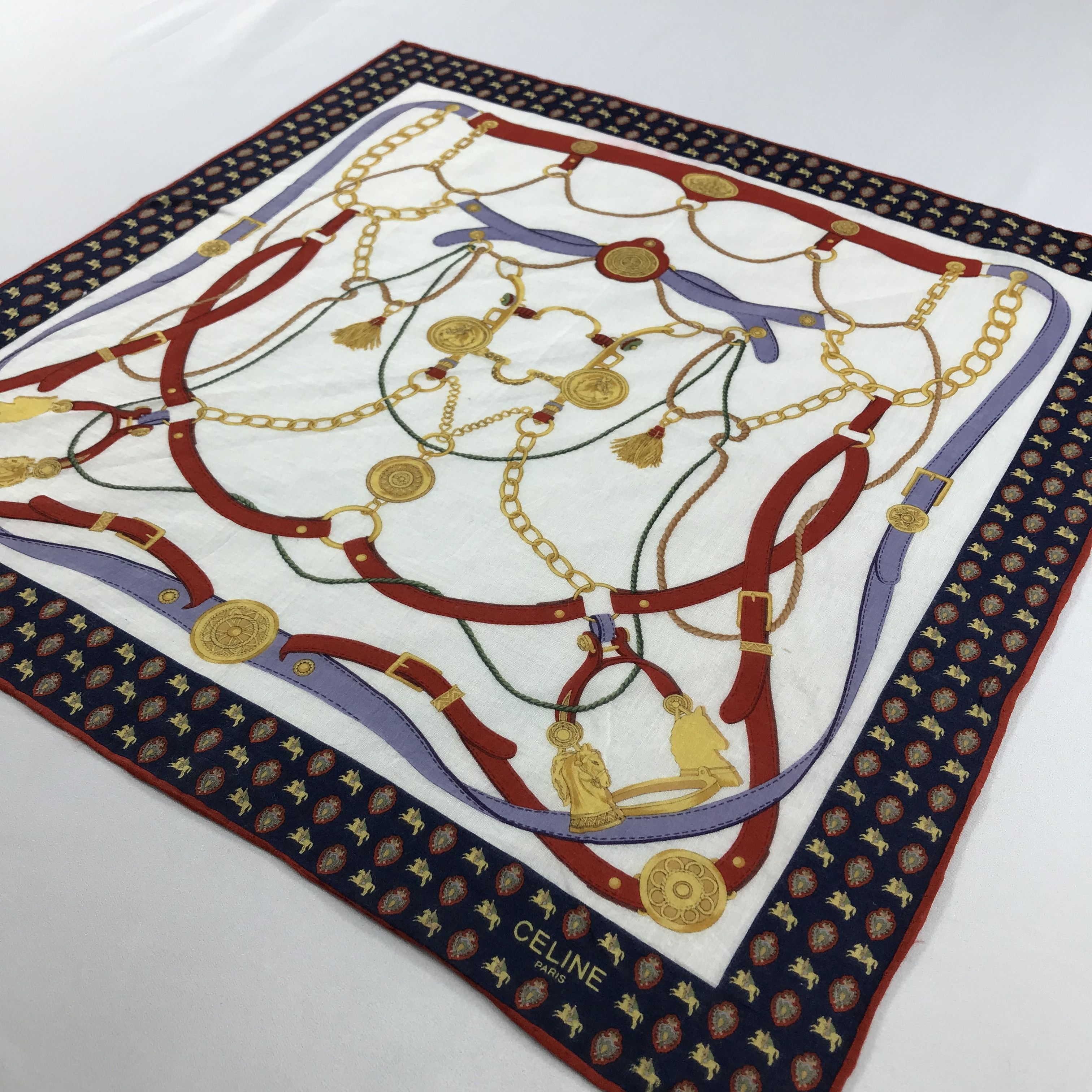 Celine × Vintage Celine Bandana / Handkerchief / Neckerchief -S2364 Size ONE SIZE - 2 Thumbnail