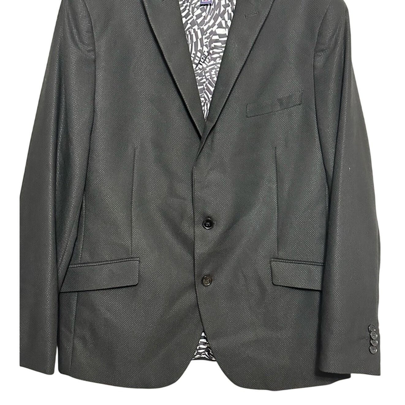 Savile Row Savile Row Suit Jacket Two Button Single Breasted Black 44R Size 44R - 3 Thumbnail