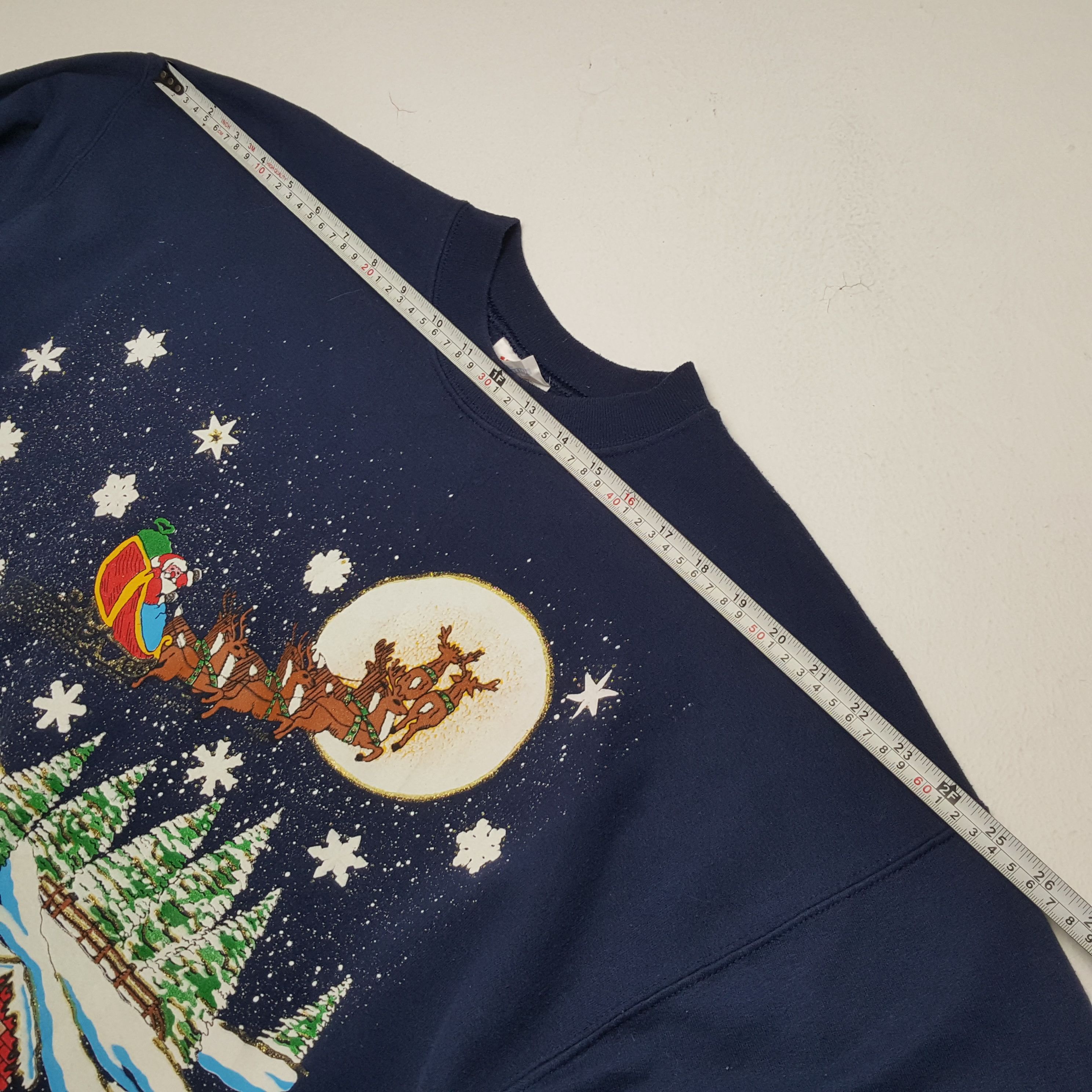Vintage CHRISMAST Santa Claus Winter Style Vintage Sweatshirt Size US L / EU 52-54 / 3 - 4 Thumbnail