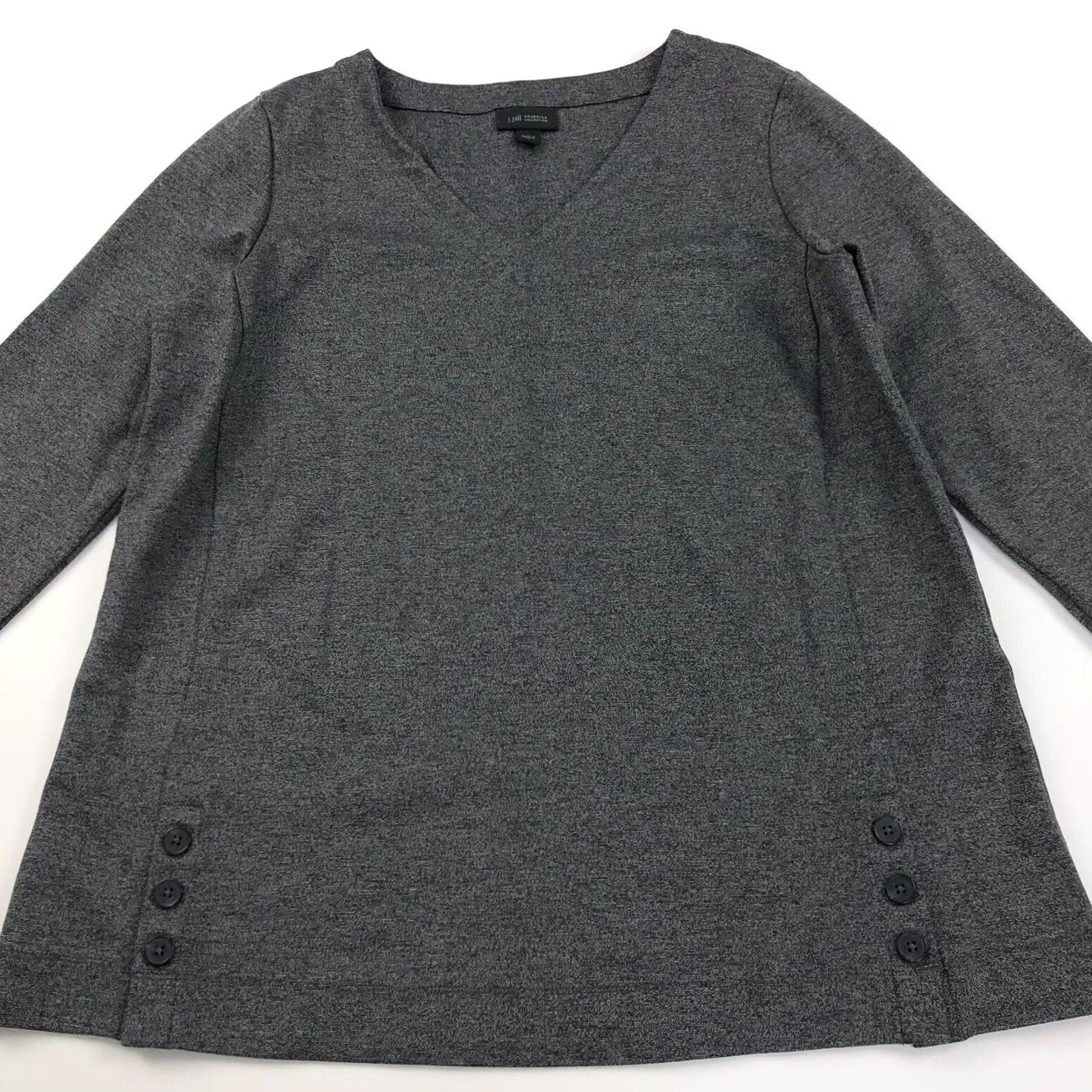 J. Jill J.Jill Gray Rayon Pullover Long Sleeve Collection Top Blouse Small Size S / US 4 / IT 40 - 2 Thumbnail