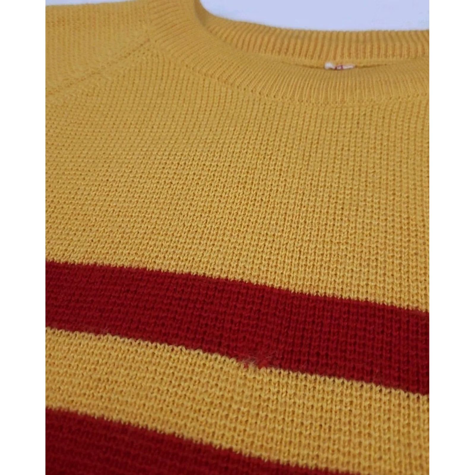 Vintage VINTAGE Ski Sweater Trim Fit Wool Thick Knit Striped USA Winter Sport 70s 80s Size US S / EU 44-46 / 1 - 4 Thumbnail