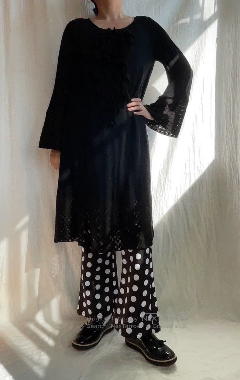 Junya Watanabe Junya Watanabe size F Black Wool Crochet Knit Dress Size S / US 4 / IT 40 - 5 Thumbnail