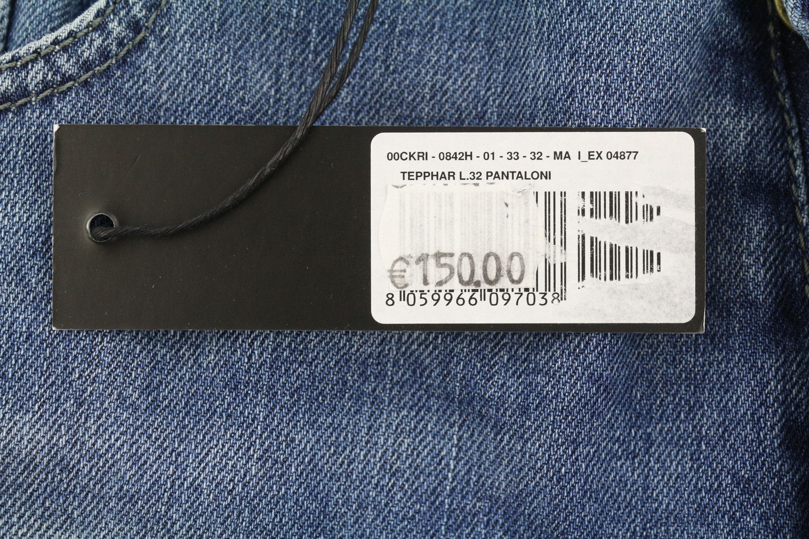 Diesel TEPPHAR 0842H W33/L32 Blue Faded Slim Carrot Jeans 89134 Size US 33 - 8 Thumbnail