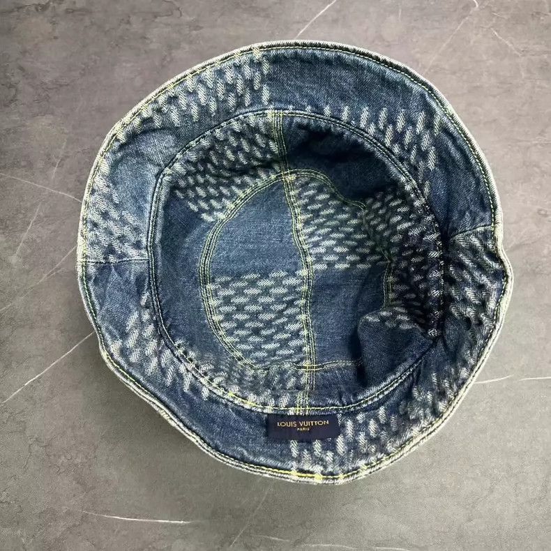 Louis Vuitton Louis Vuitton Denim Fisherman Hat Nigo Design-2506 Size ONE SIZE - 7 Thumbnail