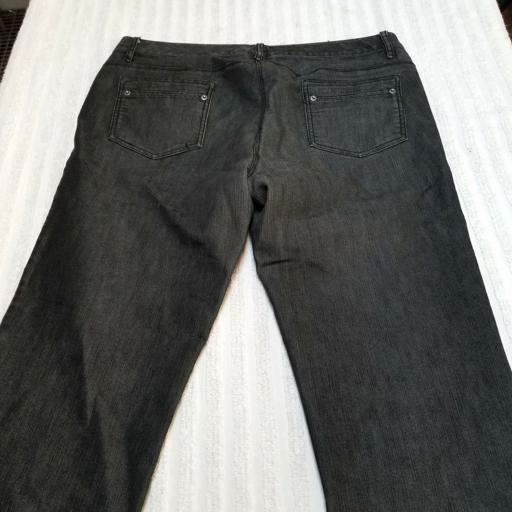 Kenneth Cole KENNETH COLE NEW YORK Womens Straight Jeans Mid-Rise 5-Pockets Denim Size 10 Black Size 32" / US 10 / IT 46 - 2 Thumbnail