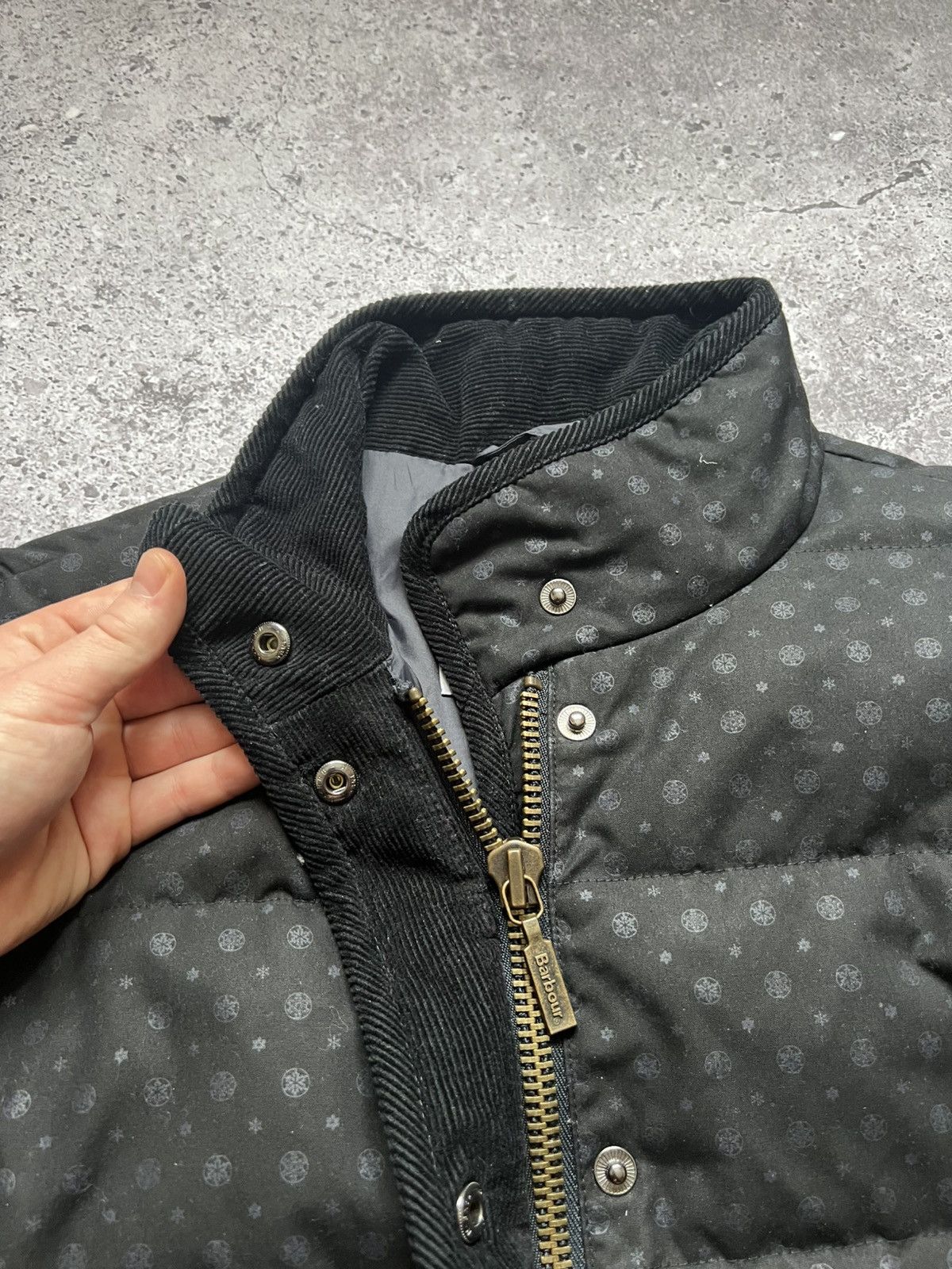 Barbour Barbour Wax Snow Spot Baffle Puffer Waxed Jacket Size L / US 10 / IT 46 - 13 Thumbnail