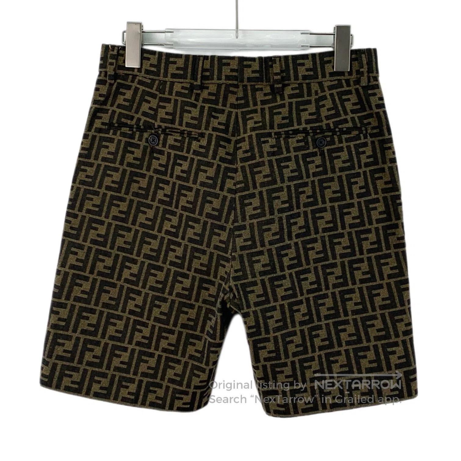 Fendi Fendi Deep Brown Double F Print Casual Shorts. Size US 30 / EU 46 - 2 Thumbnail