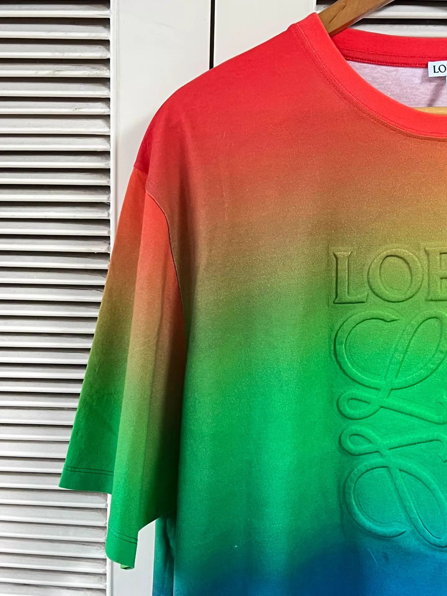 Loewe Loewe Rainbow Gradient Embossed Logo L Oversized T-shirt Size US L / EU 52-54 / 3 - 4 Thumbnail