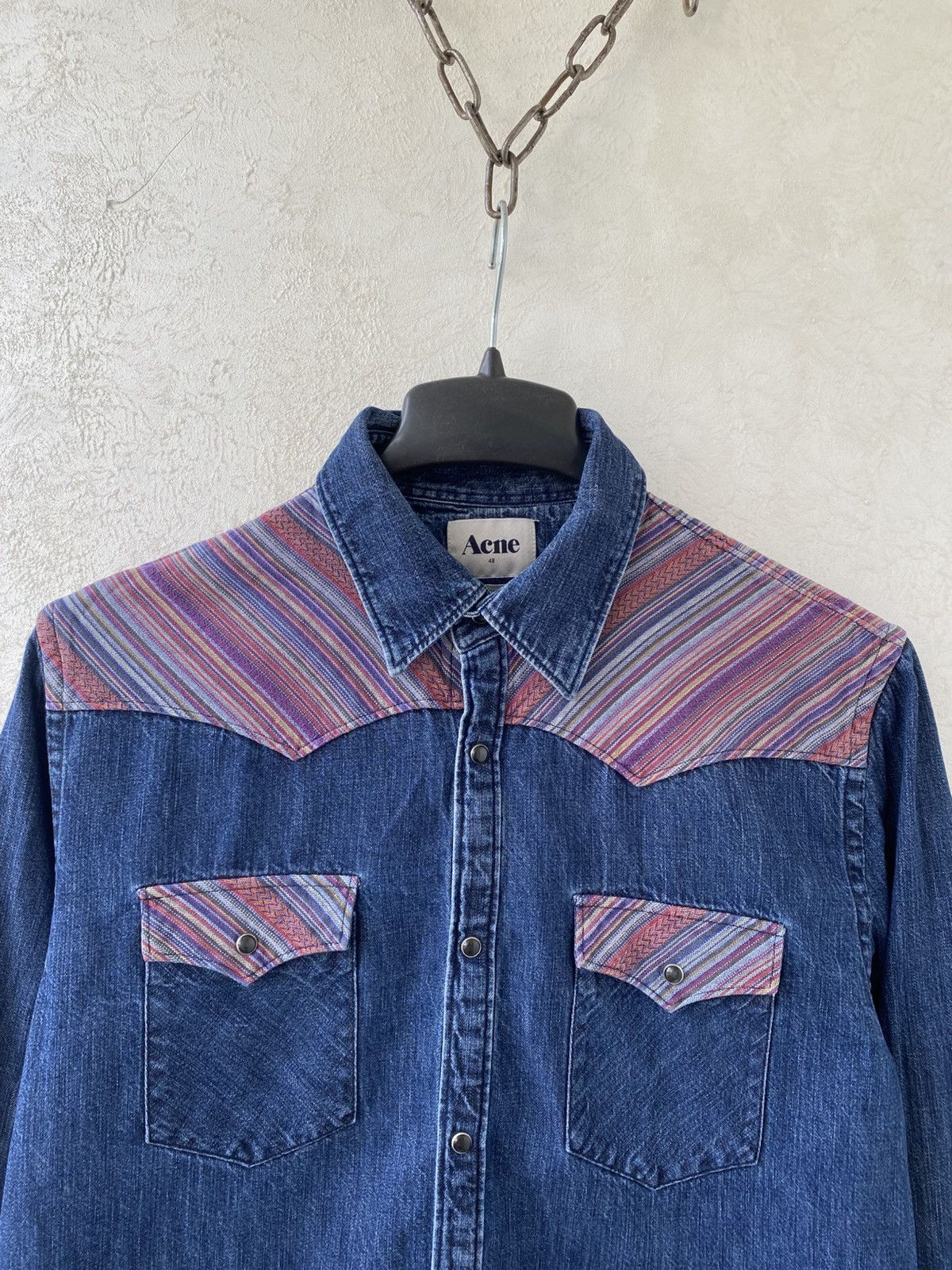 Acne Studios Acne Pop Classics Western Mexican A/W 10 Denim Shirt Size 48 Size US M / EU 48-50 / 2 - 5 Thumbnail