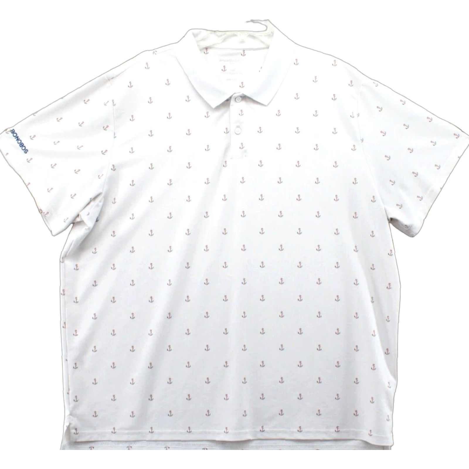 Bonobos VINTAGE Bonobos Polo Shirt Mens XXL White Anchors Nautical Short Sleeve Preppy Stylish Size US XXL / EU 58 / 5 - 1 Thumbnail