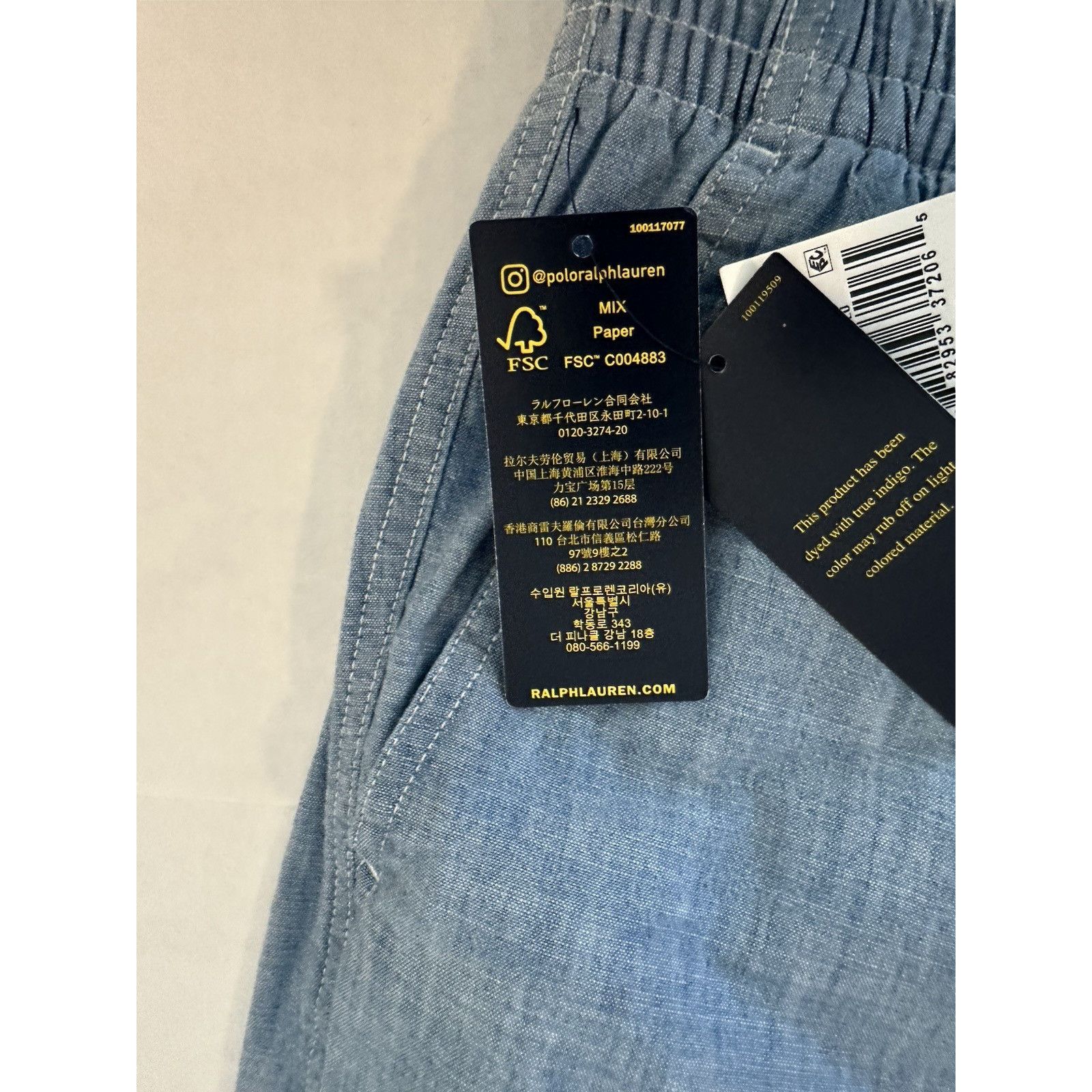 Polo Ralph Lauren Polo Ralph Lauren Prepster M Classic Fit Blue Chambray Pants Size US 30 / EU 46 - 6 Thumbnail