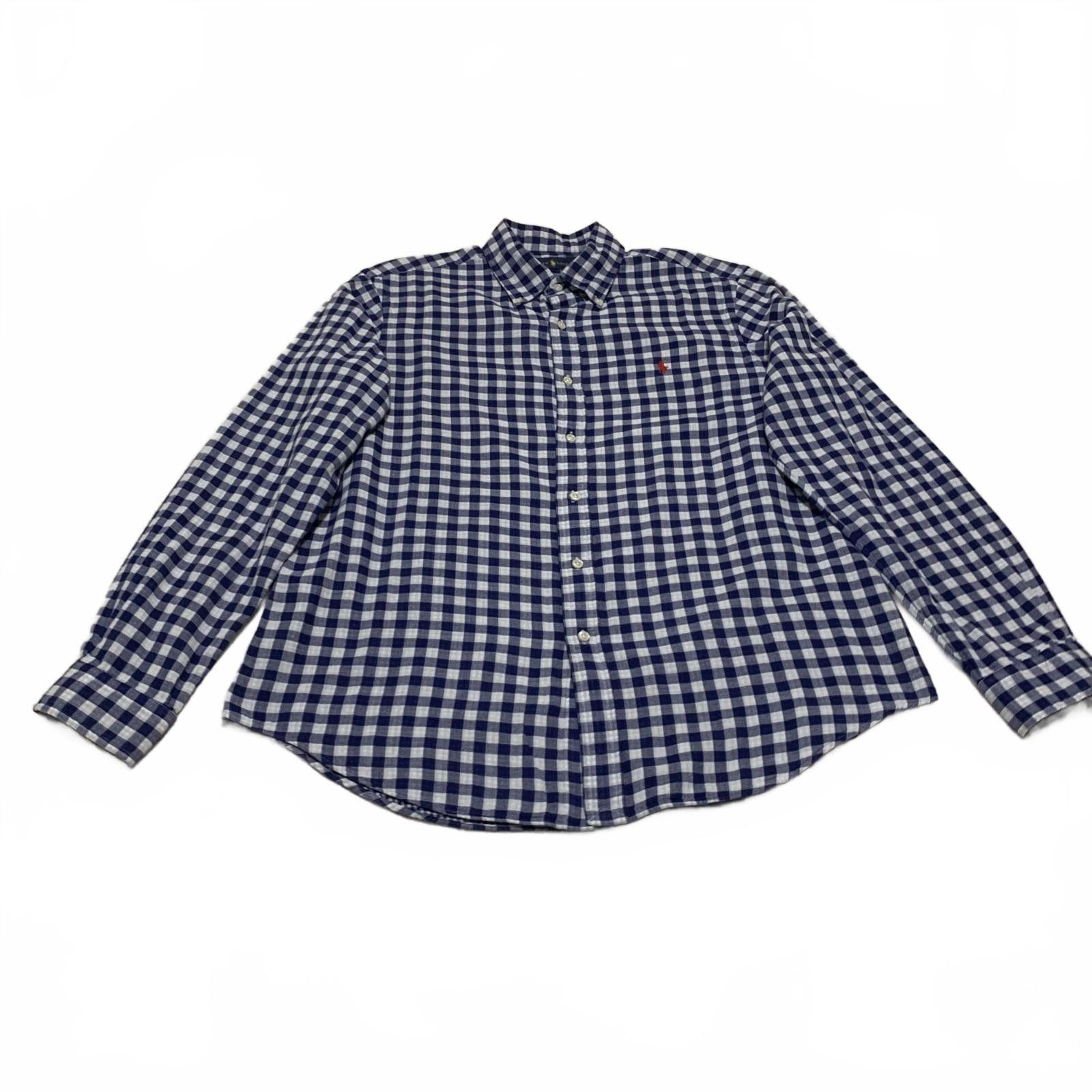 Polo Ralph Lauren Ralph Lauren Men's L Blue White Checkered Shirt Size US L / EU 52-54 / 3 - 1 Thumbnail