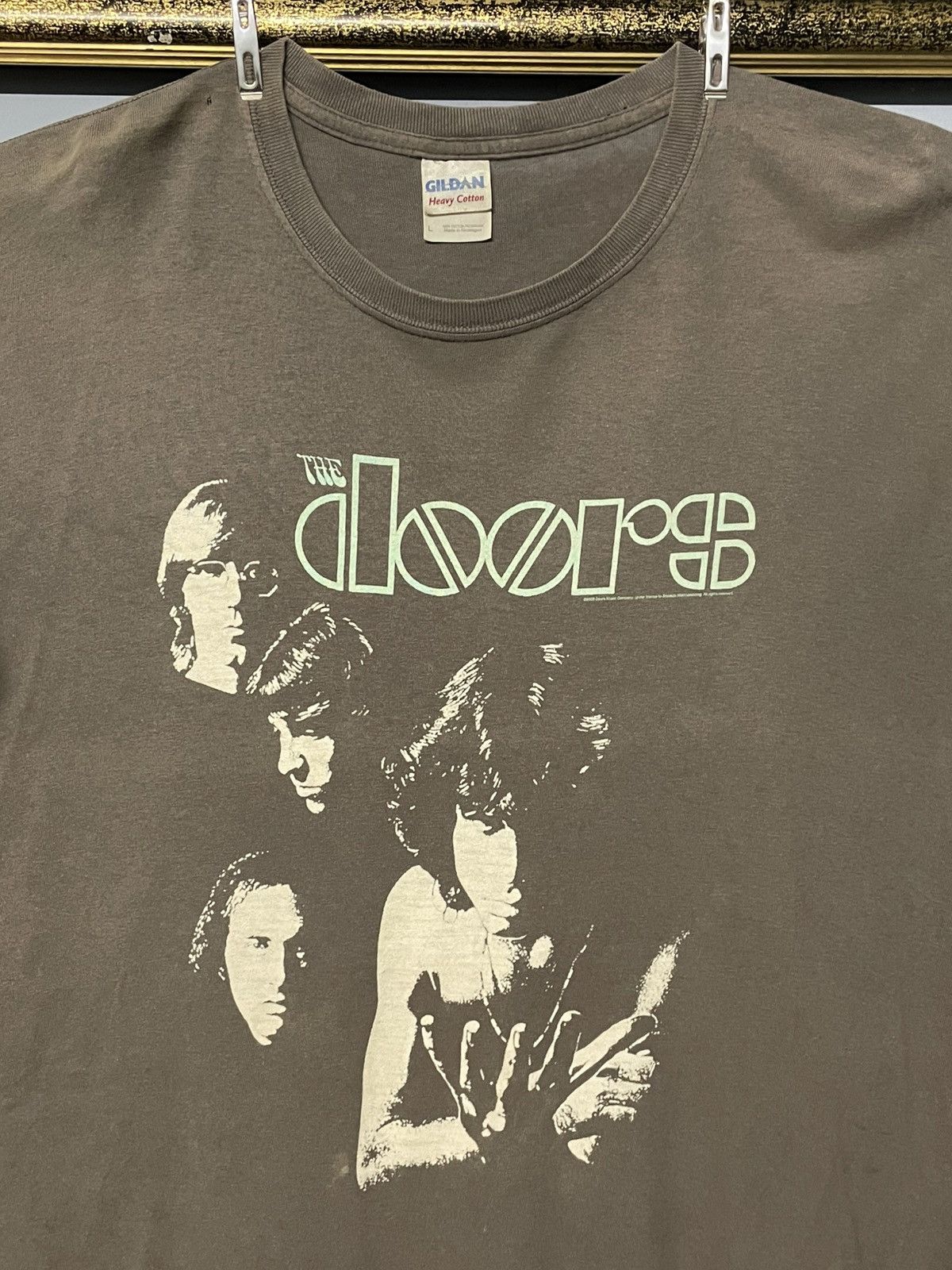 Band Tees Vintage Original The Doors Line Up Face Photo Tee Faded Band Size US L / EU 52-54 / 3 - 5 Thumbnail