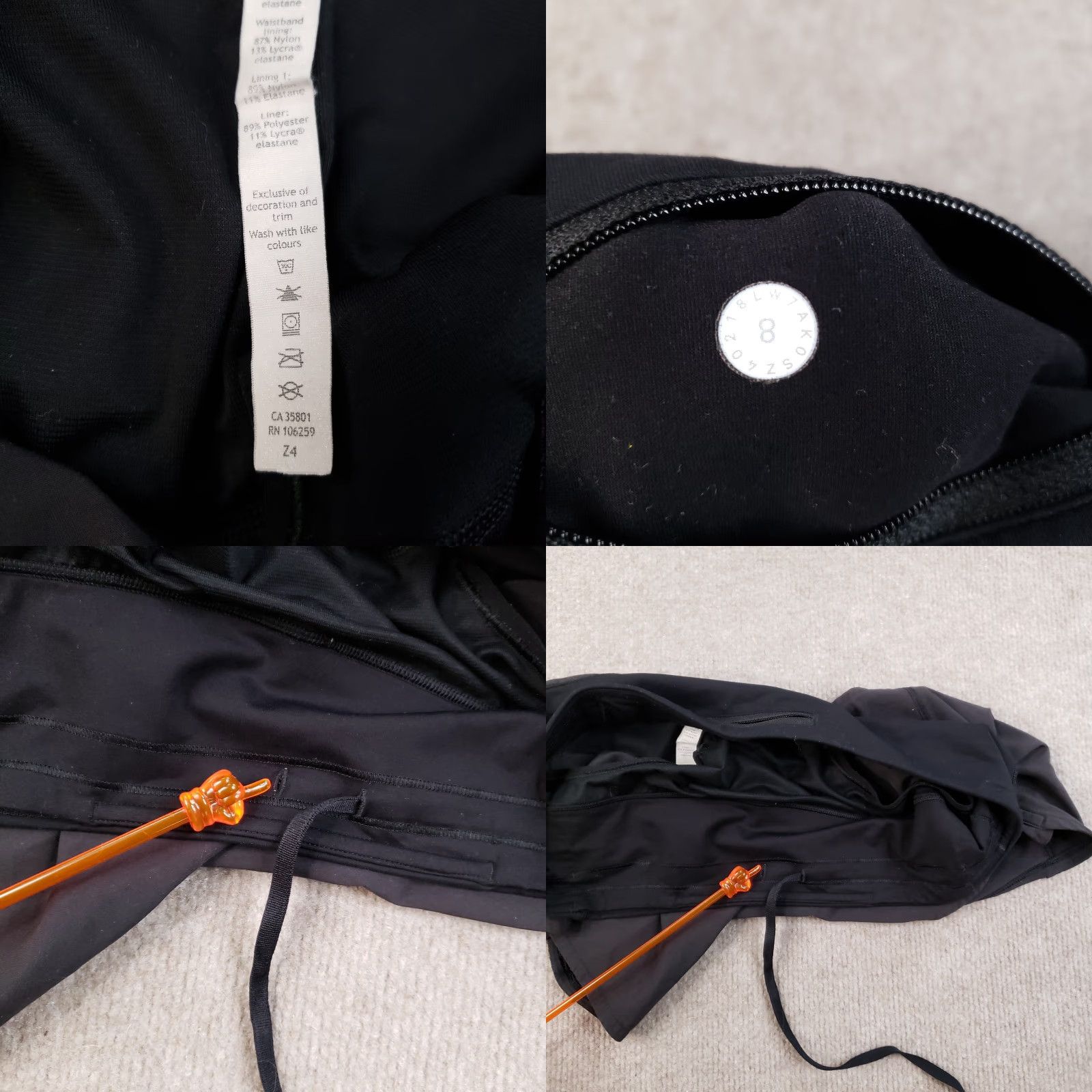 Lululemon Lululemon Run Speed Shorts Womens 8 Black Zipper Pocket Drawstring Gym Size 30" / US 8 / IT 44 - 8 Thumbnail