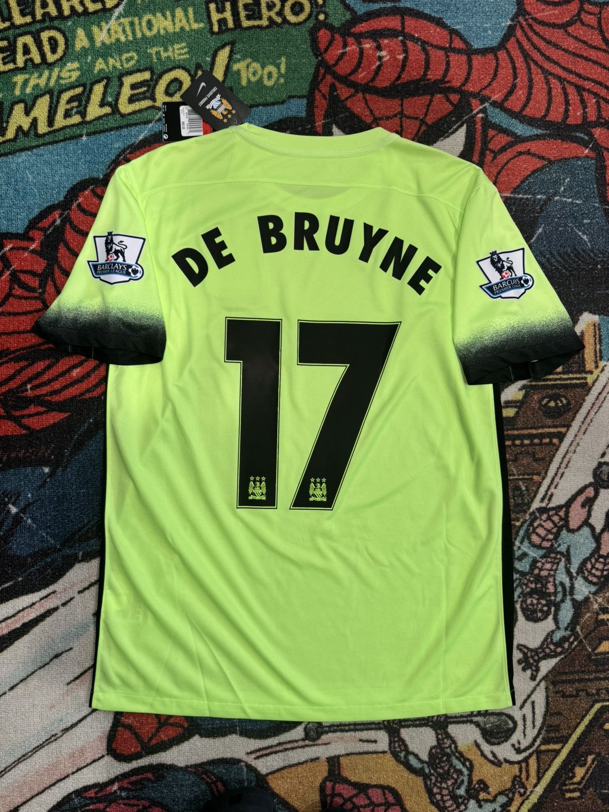 Nike Manchester City 2015/16 De Bruyne #17 third jersey Size US L / EU 52-54 / 3 - 1 Thumbnail