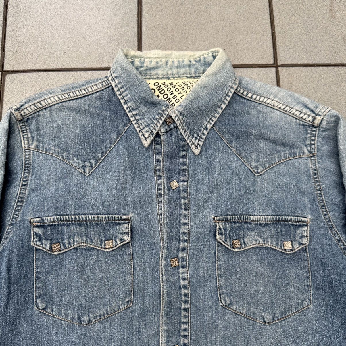 Vintage Vintage boy london western style denim button shirt Size US M / EU 48-50 / 2 - 2 Thumbnail