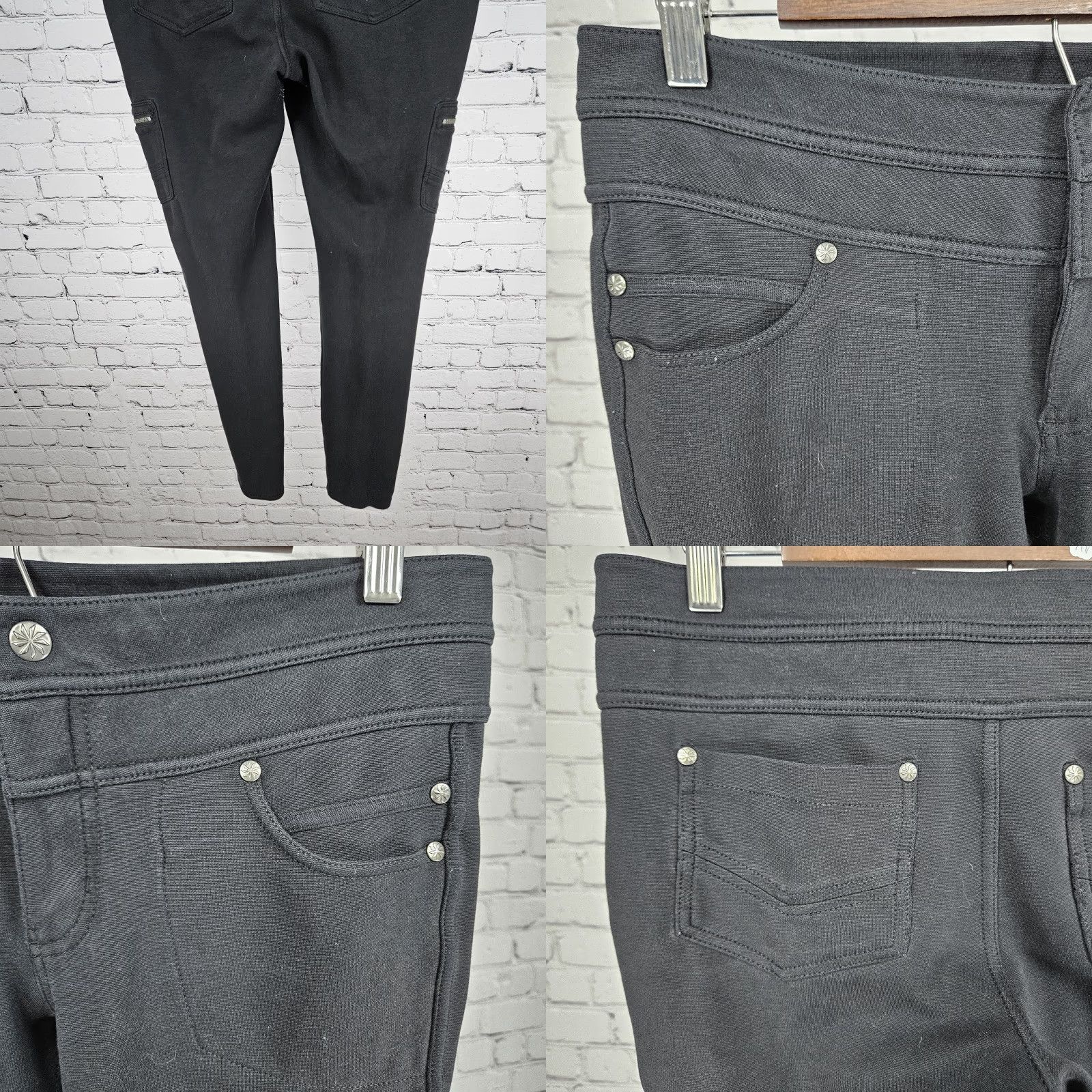 Athleta Athleta Charcoal Stretch Cargo Pocket Activewear Slim Taper Leg Pants 6 (30x28) Women Vel How? Size 28" / US 6 / IT 42 - 8 Thumbnail