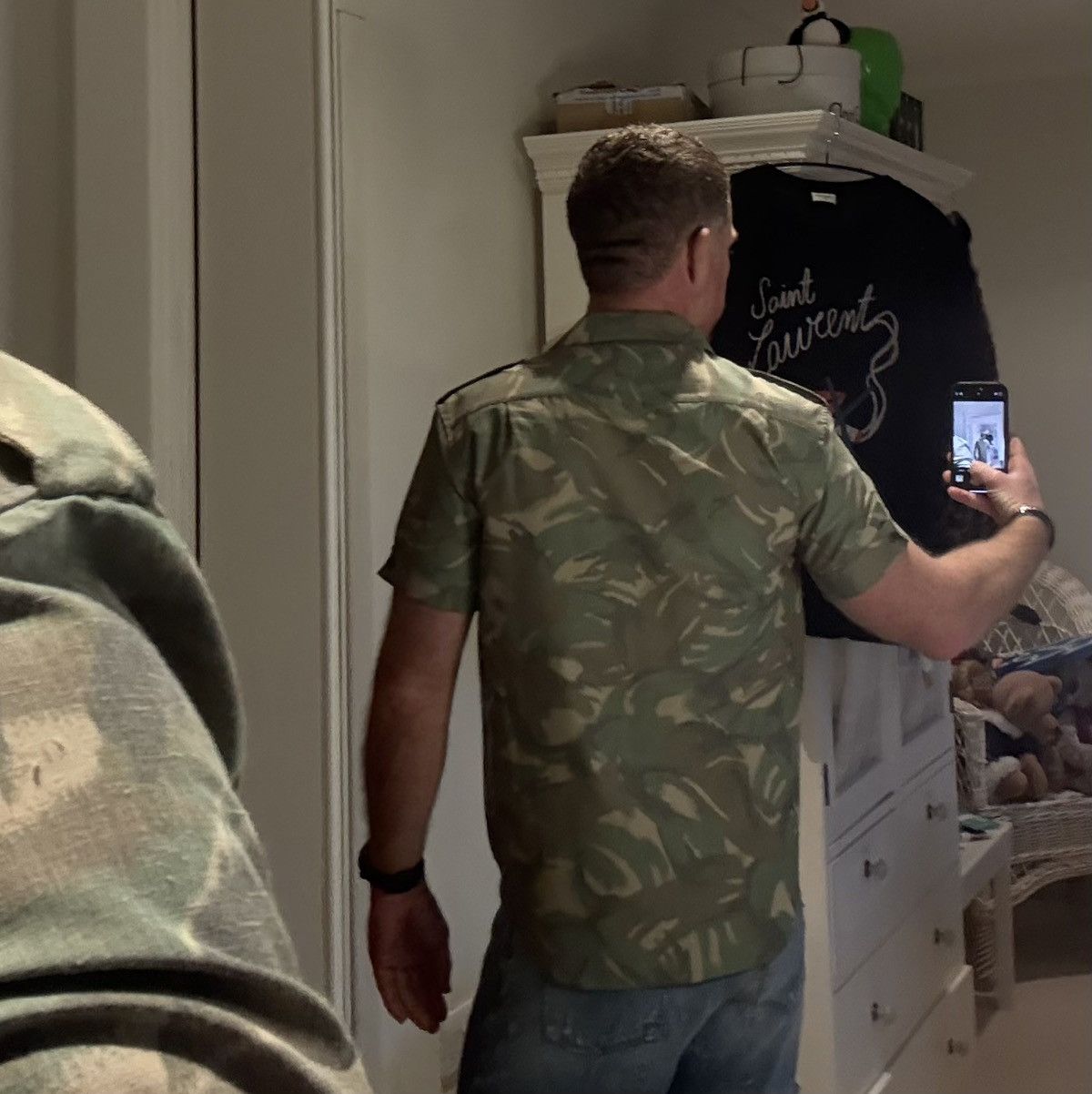 Saint Laurent Paris SS21 Saint Laurent camo short sleeve Hawaiian shirt 41 Size US L / EU 52-54 / 3 - 7 Thumbnail
