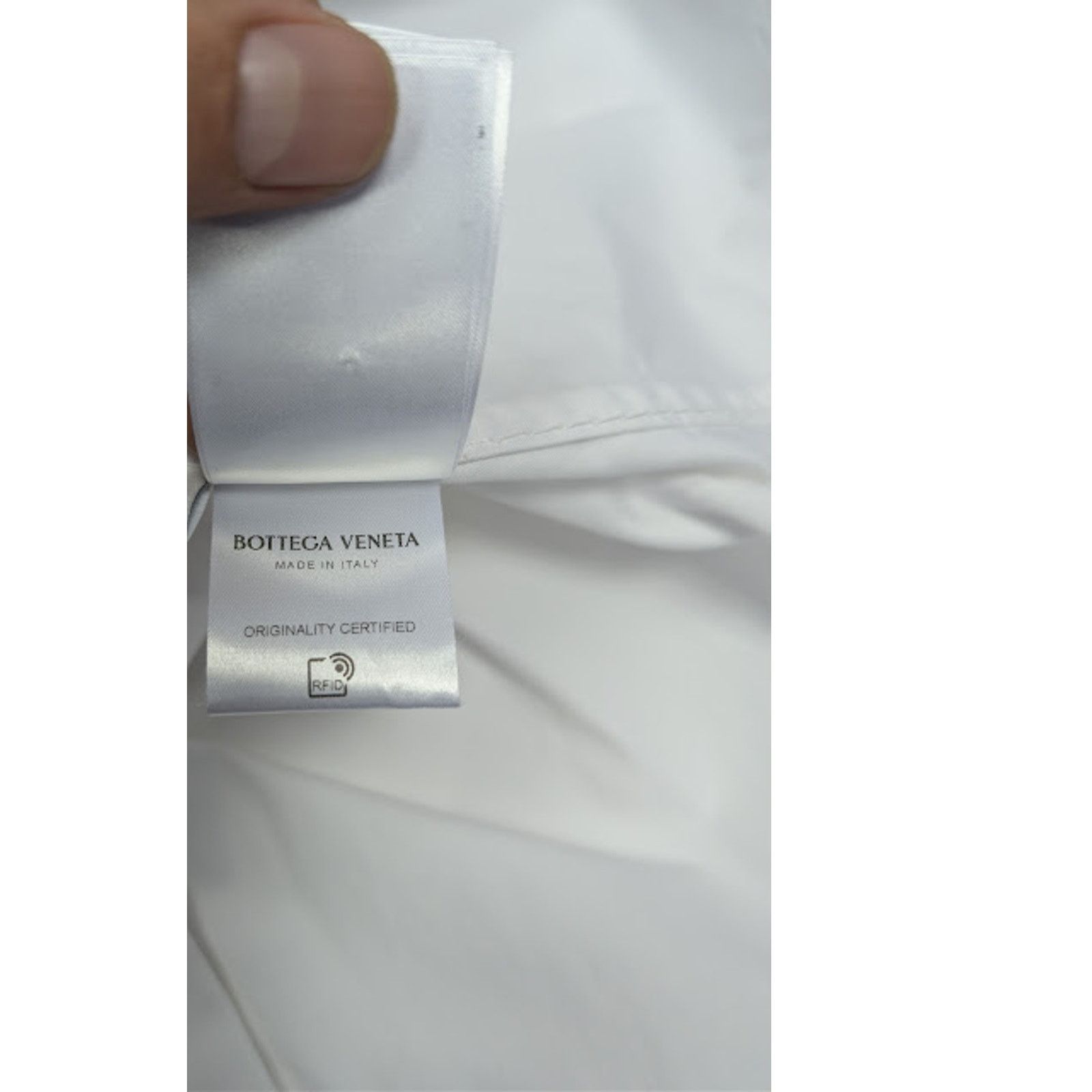 Bottega Veneta o1rshd1 Compact Cotton Canvas Shirt in White Size US M / EU 48-50 / 2 - 21 Thumbnail