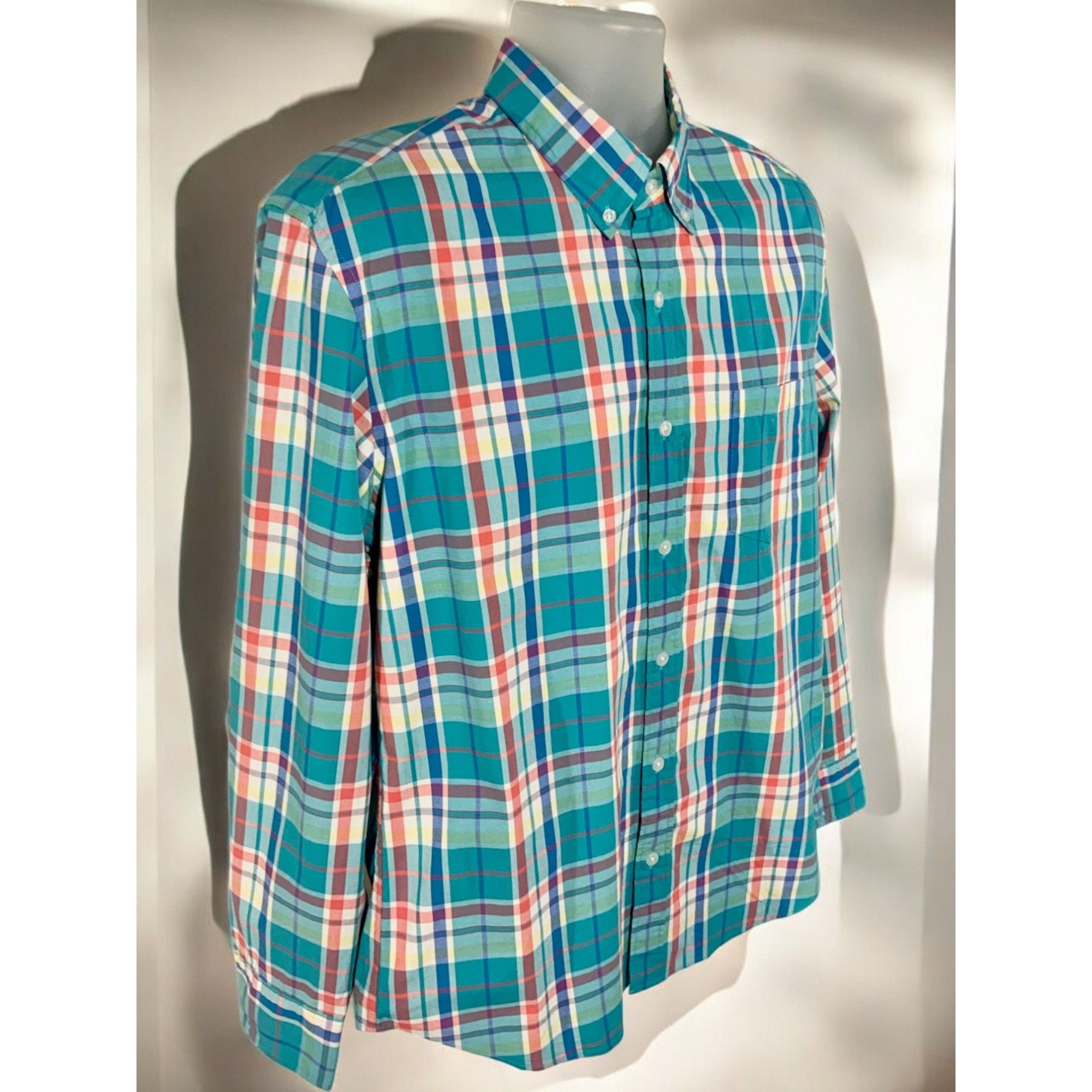 J.Crew J.Crew Flex Washed Plaid Slim Untucked Shirt Button Down Lon Size US L / EU 52-54 / 3 - 7 Thumbnail