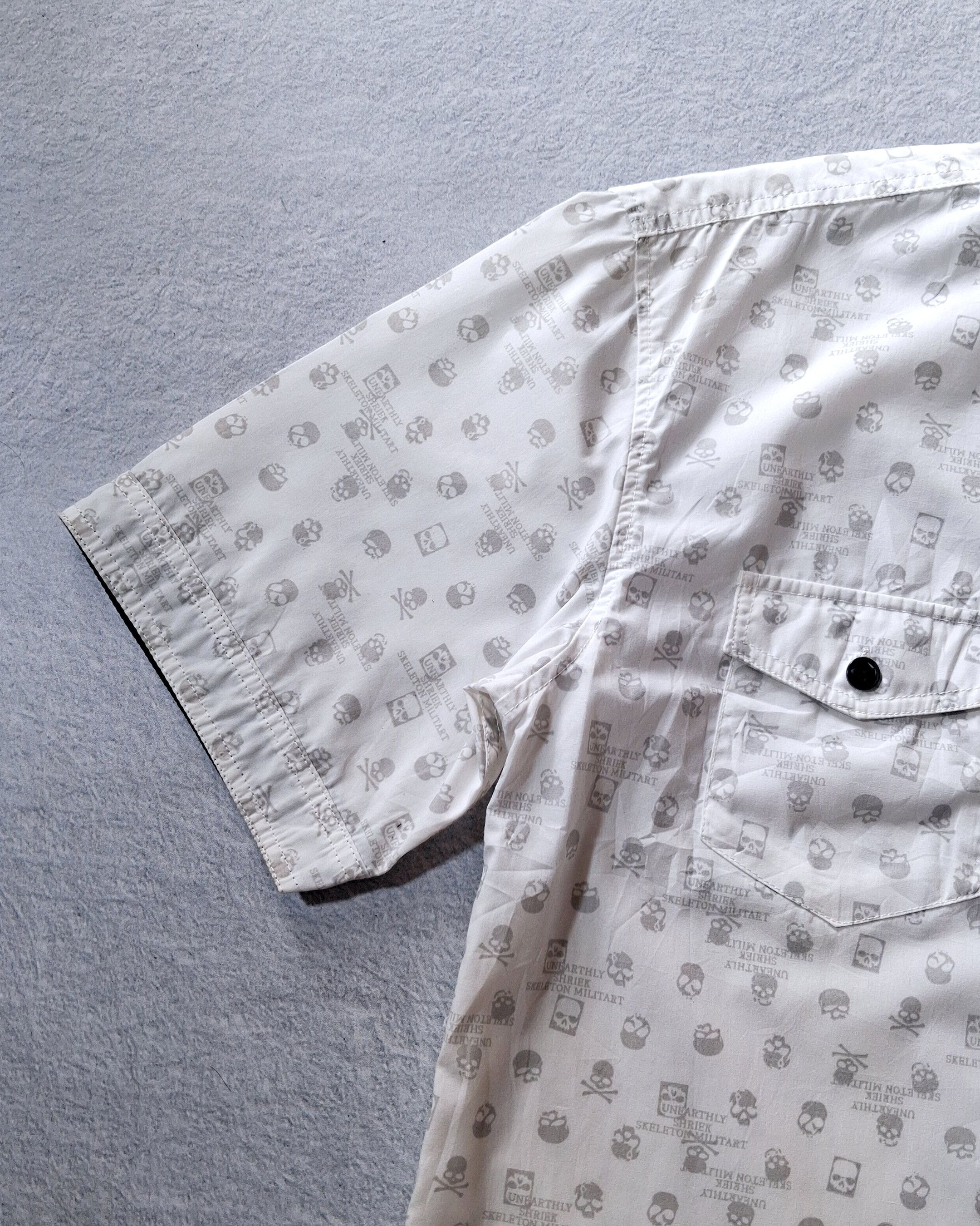 Japanese Brand SPLENDID SATISFACTION AOP SKULL SS SHIRT Size US XL / EU 56 / 4 - 5 Thumbnail