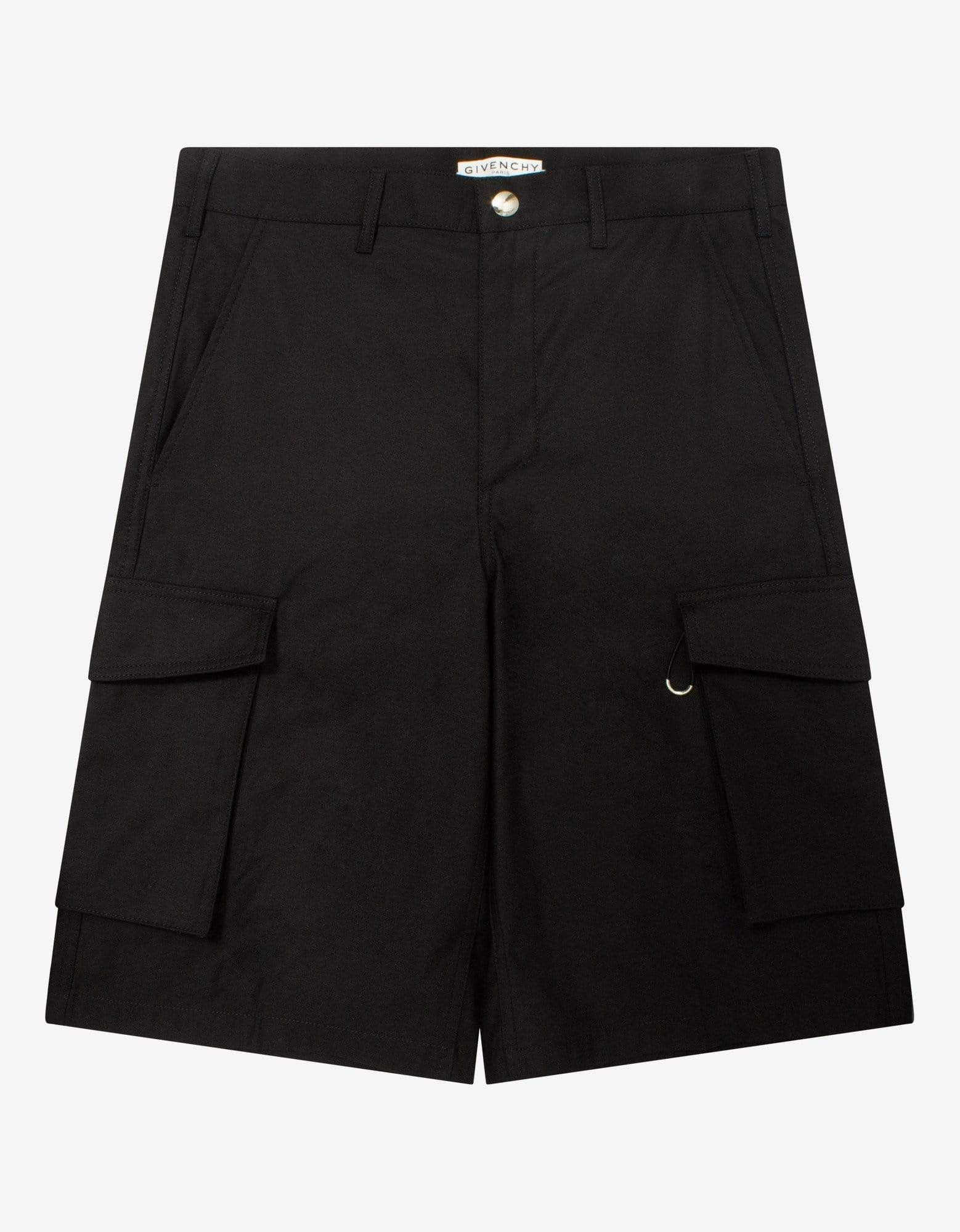 image of Givenchy Black Cargo Shorts, Men's (Size 34)