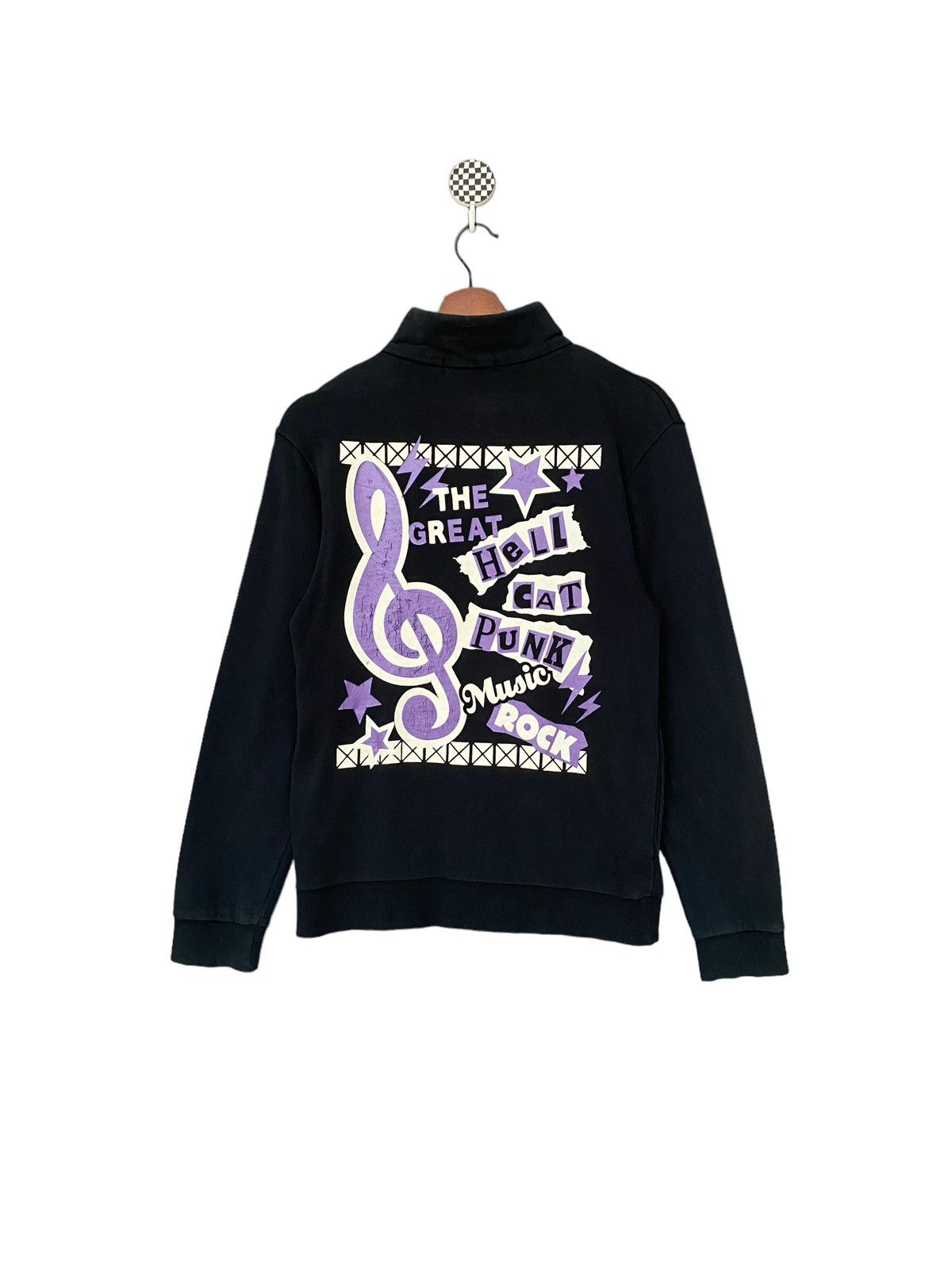 Japanese Brand × Vintage Vintage Japanese Brand Hell Cat Punks Sweater 1990s Size US M / EU 48-50 / 2 - 2 Thumbnail