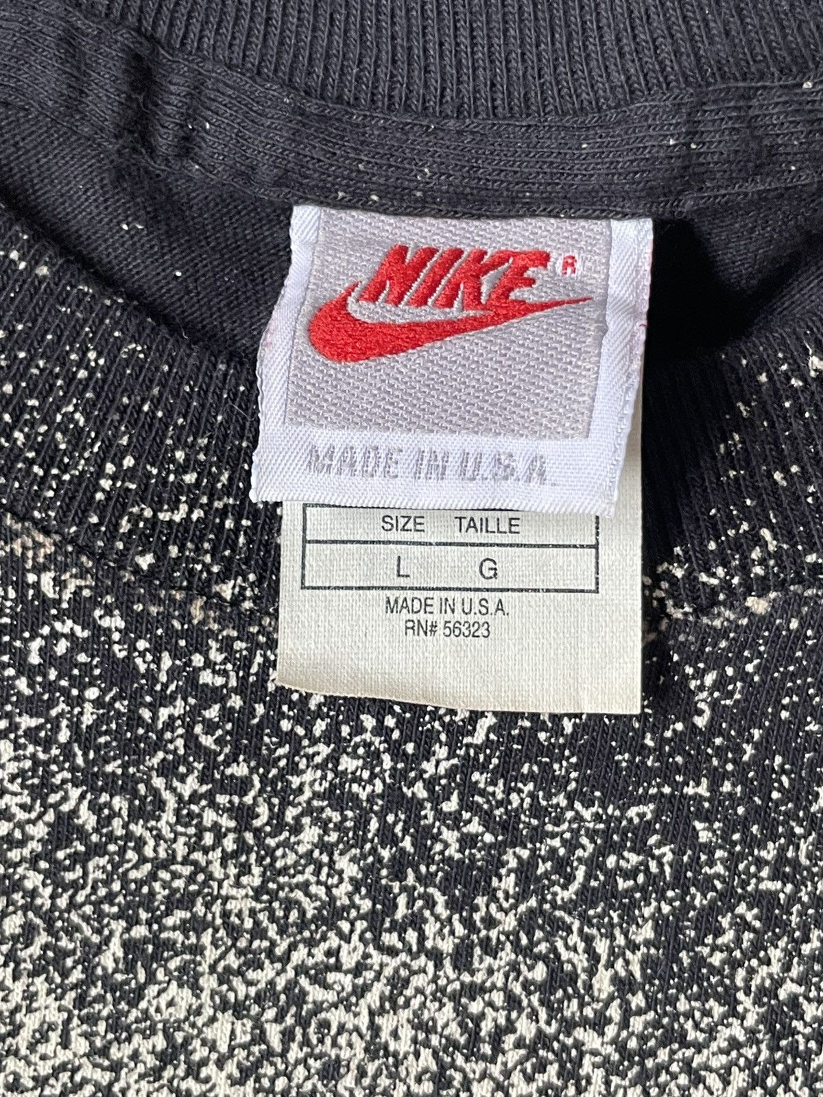 NBA × Nike × Vintage RARE VINTAGE 90s NIKE AIR JORDAN OVERPRINT T-SHIRT Size US L / EU 52-54 / 3 - 5 Thumbnail