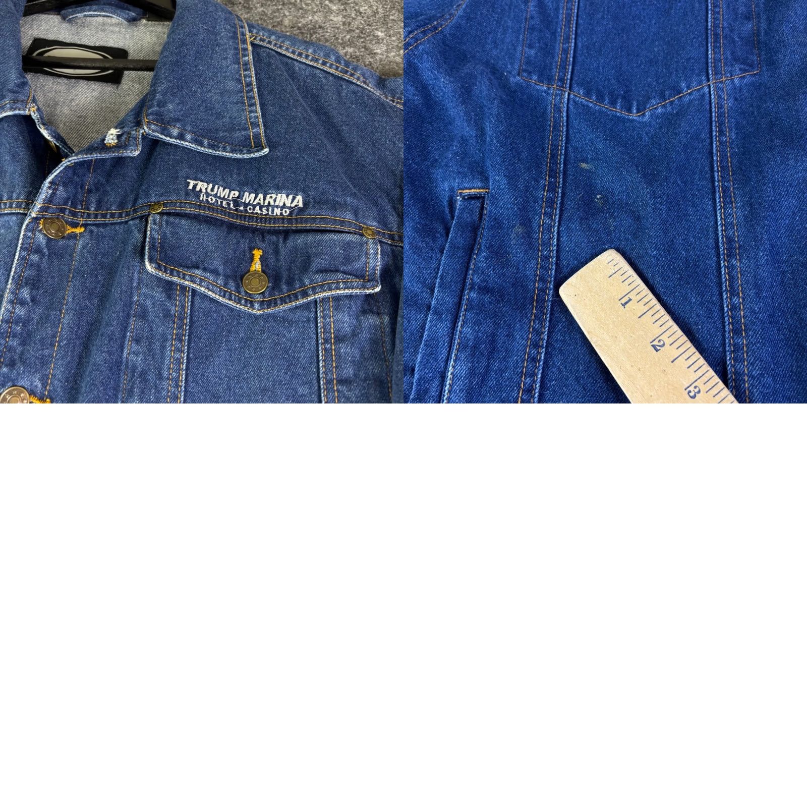 Vintage VINTAGE Trump Marina Hotel Casino Denim Jacket Mens Medium Blue Trucker RN96298 Size US M / EU 48-50 / 2 - 8 Thumbnail