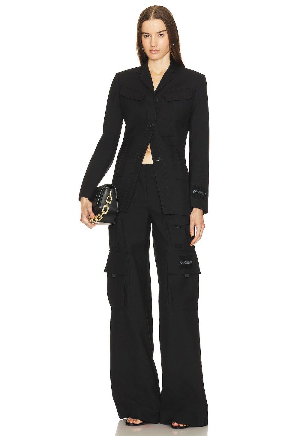 Off-White o1y1225 Cargo Pant in Black Size 27" / US 4 / IT 40 - 5 Thumbnail