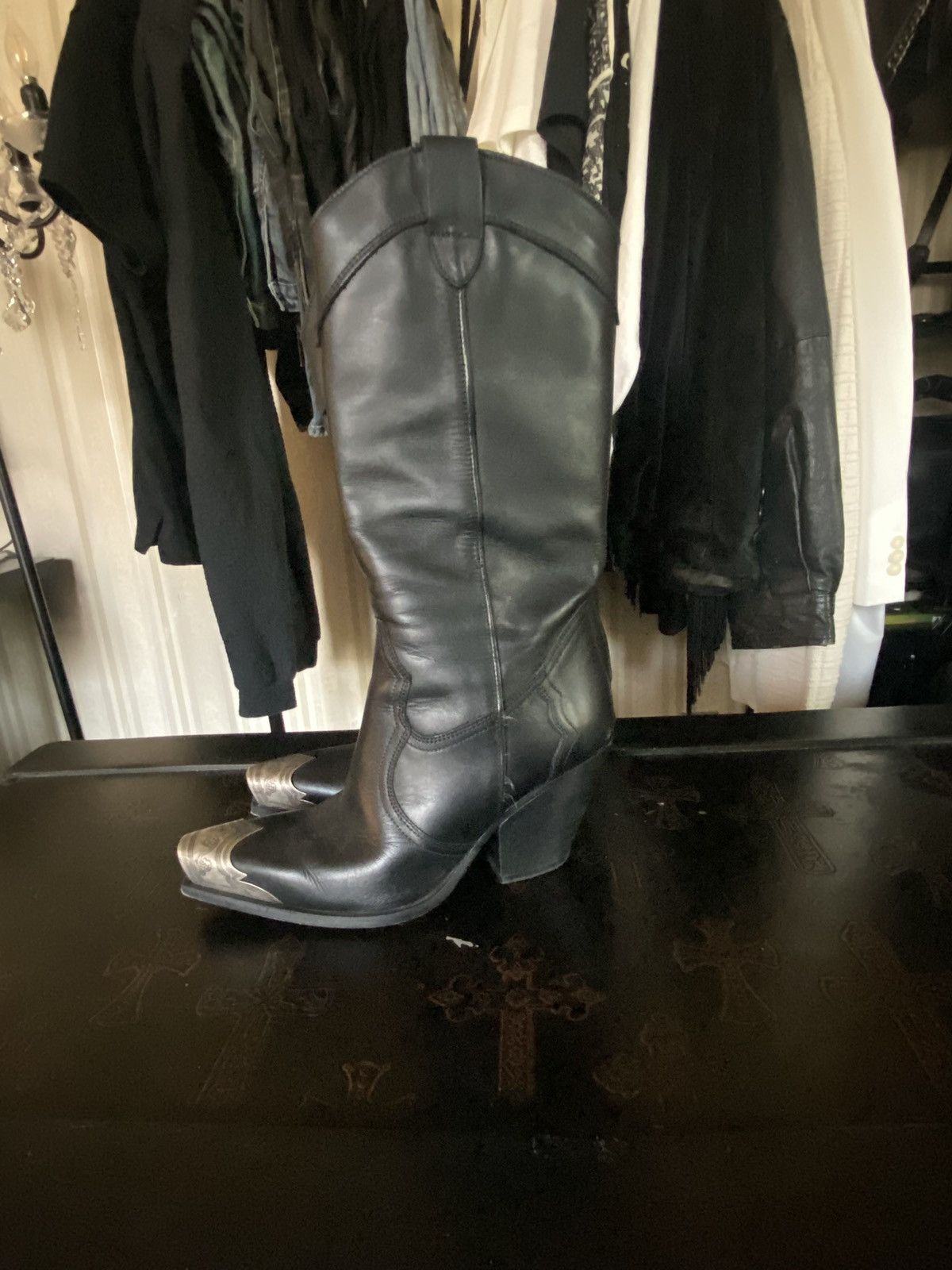 Free People Italian-crafted metal tip leather boots Size US 7.5 / IT 37.5 - 2 Thumbnail