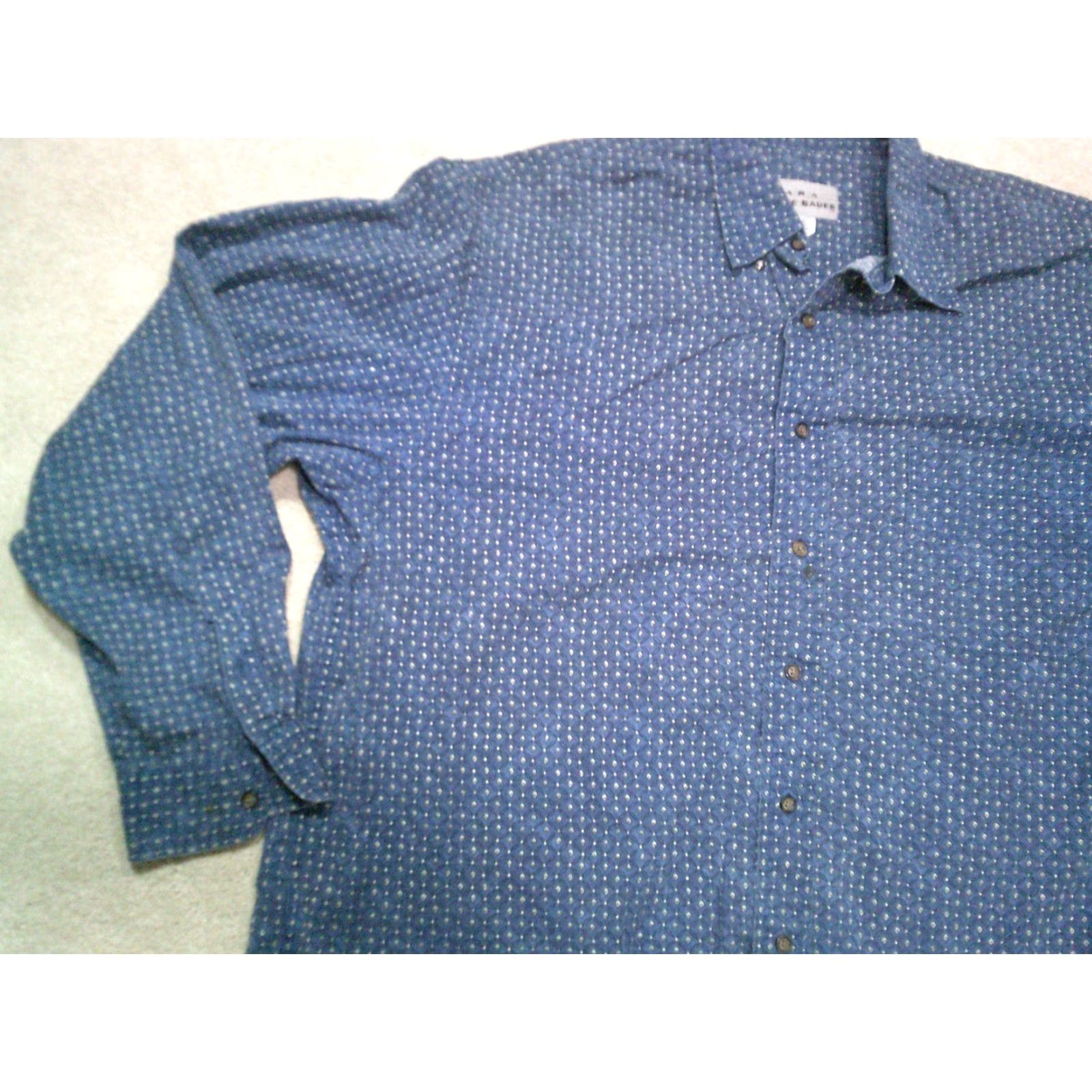Eddie Bauer VINTAGE Eddie Bauer Button-Up Shirt Mens XL Blue 90s Wool? Wait. Size US XL / EU 56 / 4 - 3 Thumbnail