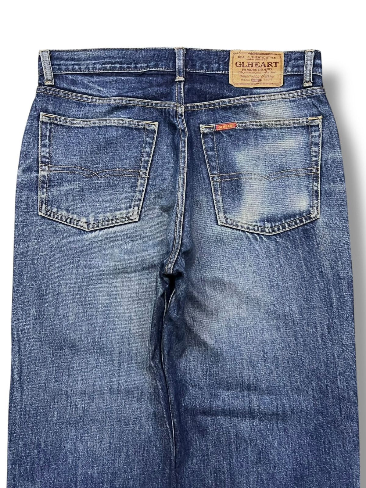Japanese Brand Vintage GL Heart Japan - Faded Wash Jeans Size US 33 - 5 Thumbnail