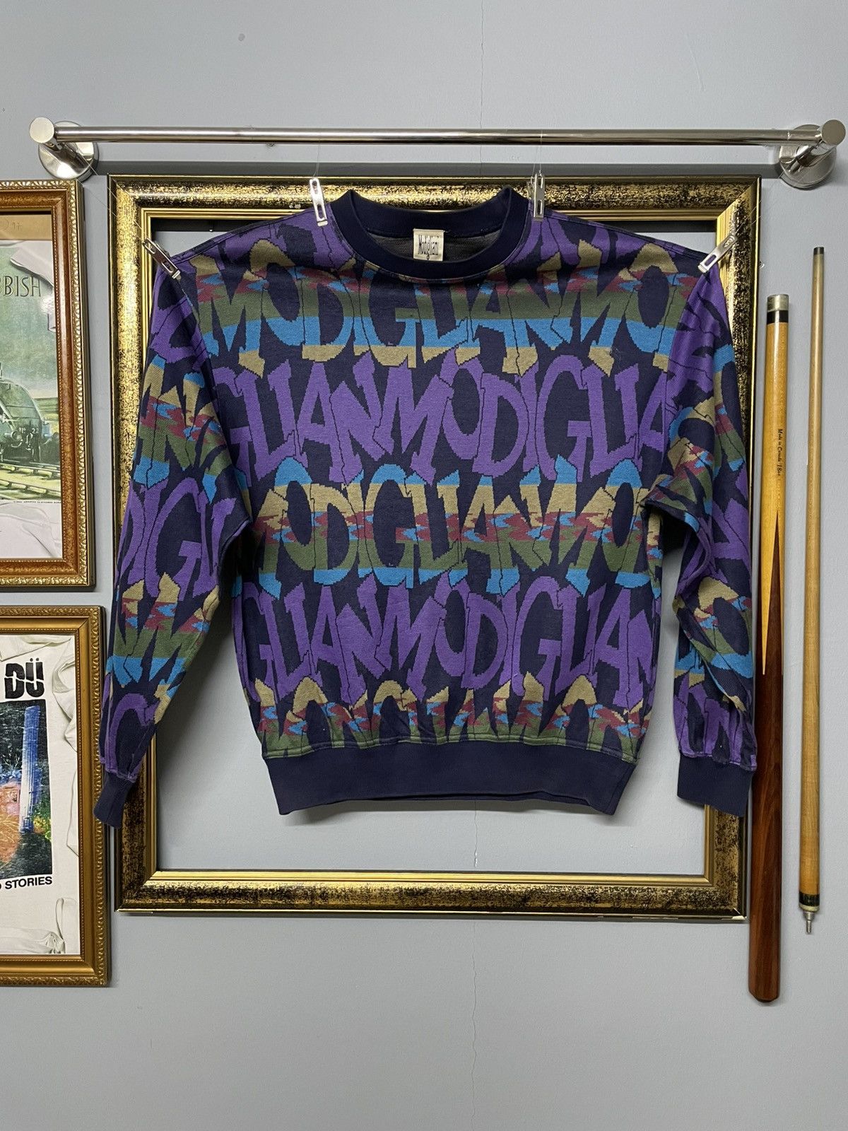 Designer Vintage 90s Italian Designer Modigliani Fullprint Rap Style Size US M / EU 48-50 / 2 - 1 Thumbnail