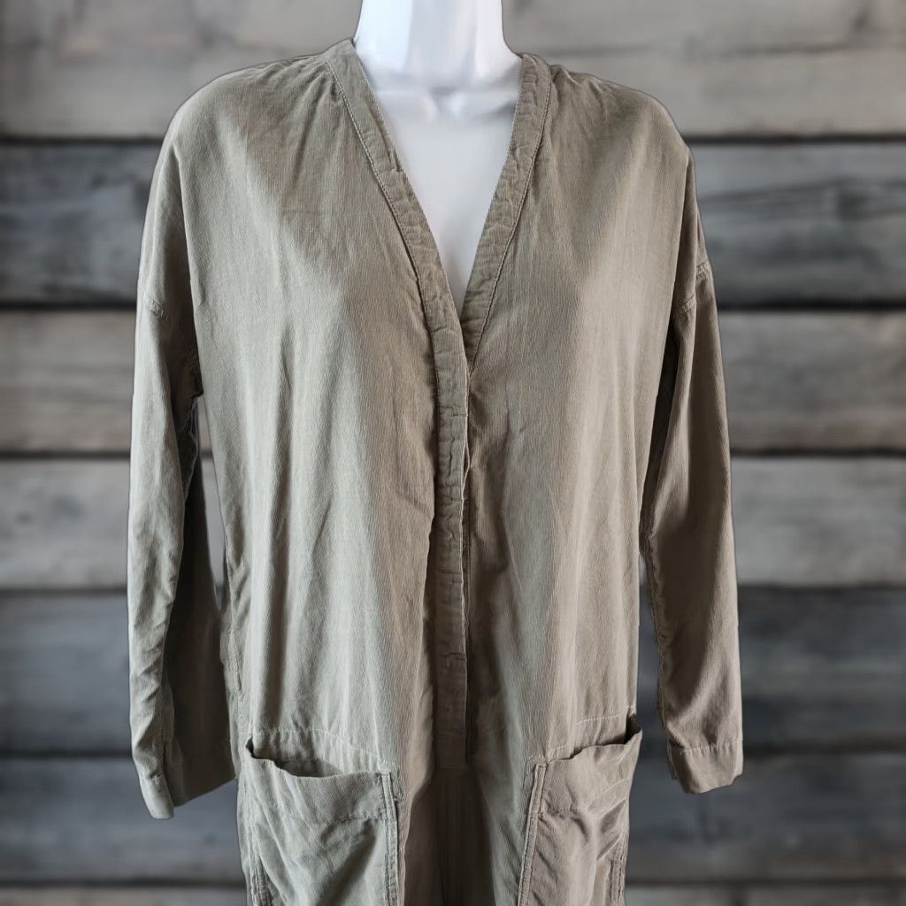 James Perse James Perse Womens Ultra Fine Cord Jumper Sz Small Tan Long Sleeve Cotton Size S / US 4 / IT 40 - 1 Thumbnail