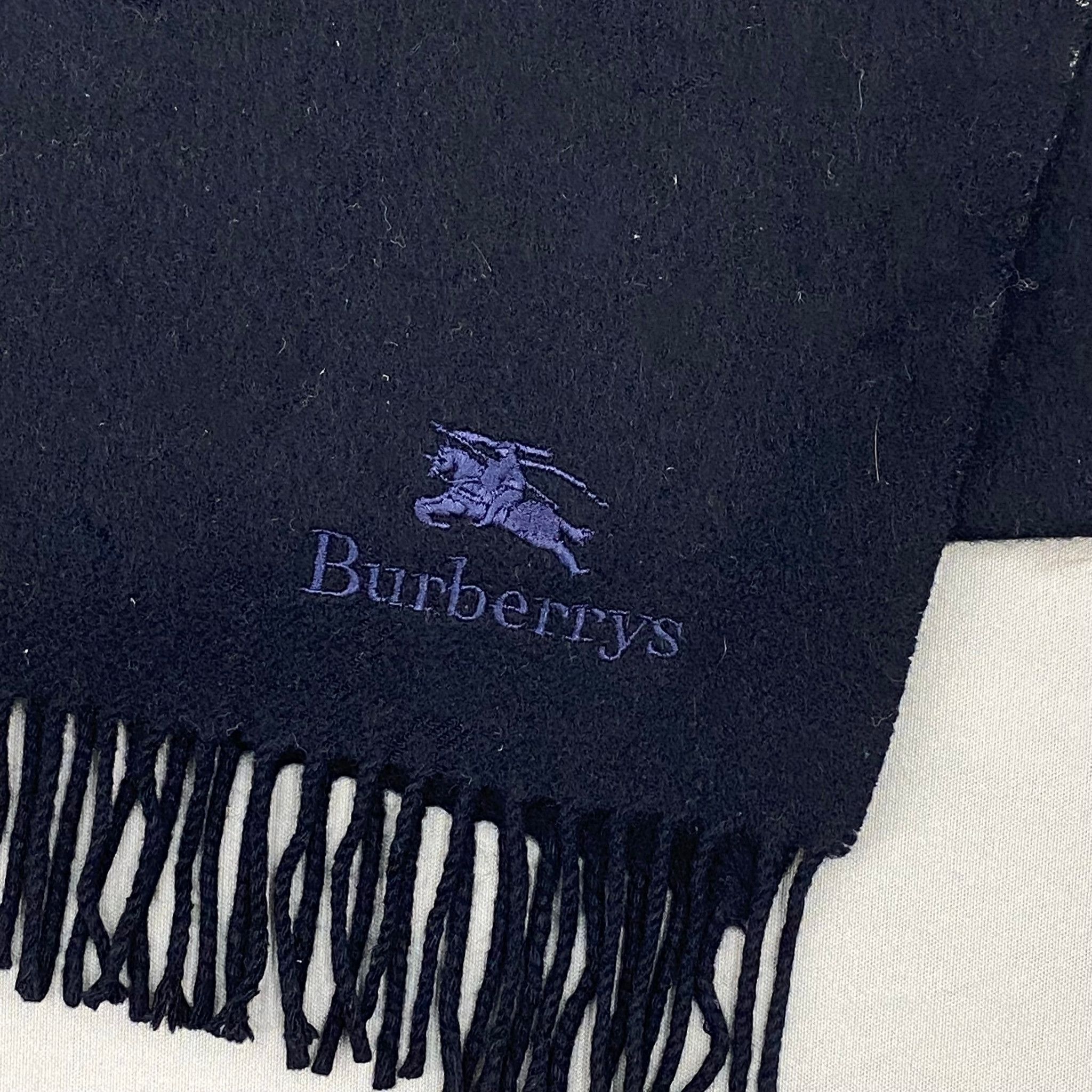 Burberry Vintage Burberry Scarf Muffler Wool Cashmere Fringe Scarves Size ONE SIZE - 4 Thumbnail