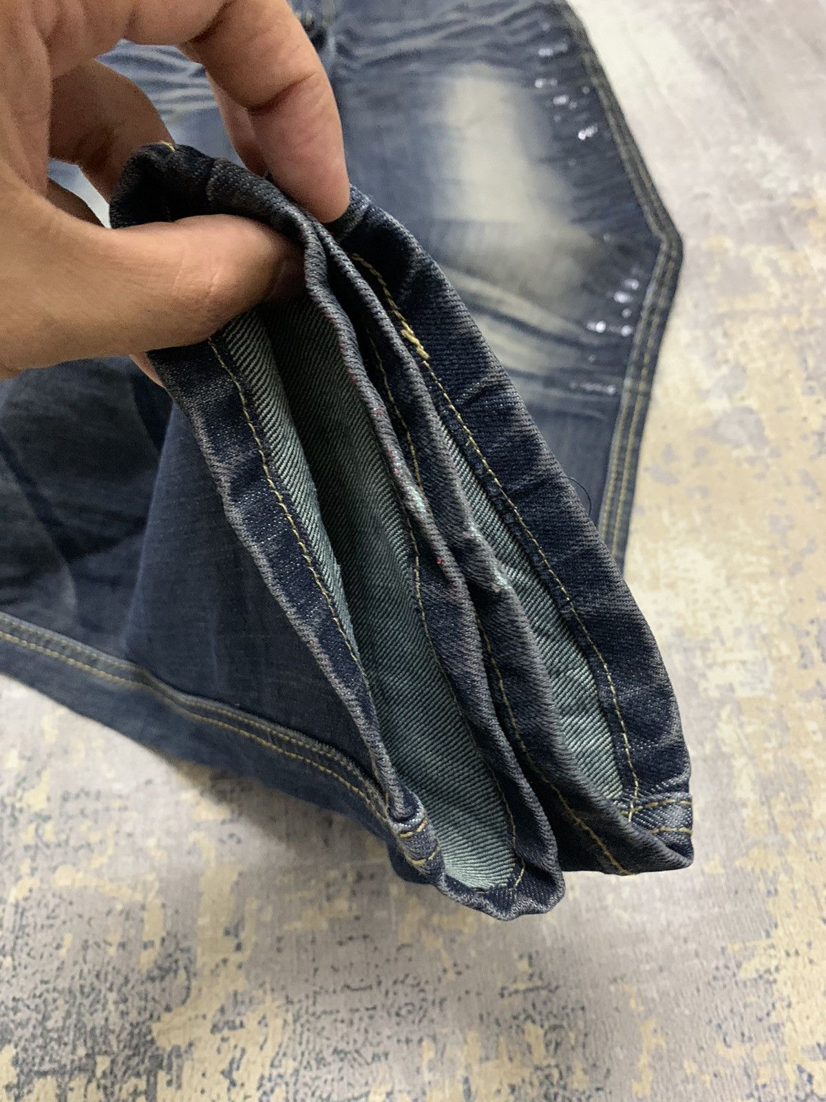 If Six Was Nine × Le Grande Bleu (L.G.B.) × Tornado Mart Japanese Brand JDZM Tornado Mart Style Lace Jeans 30x32 Size 30" / US 8 / IT 44 - 5 Thumbnail