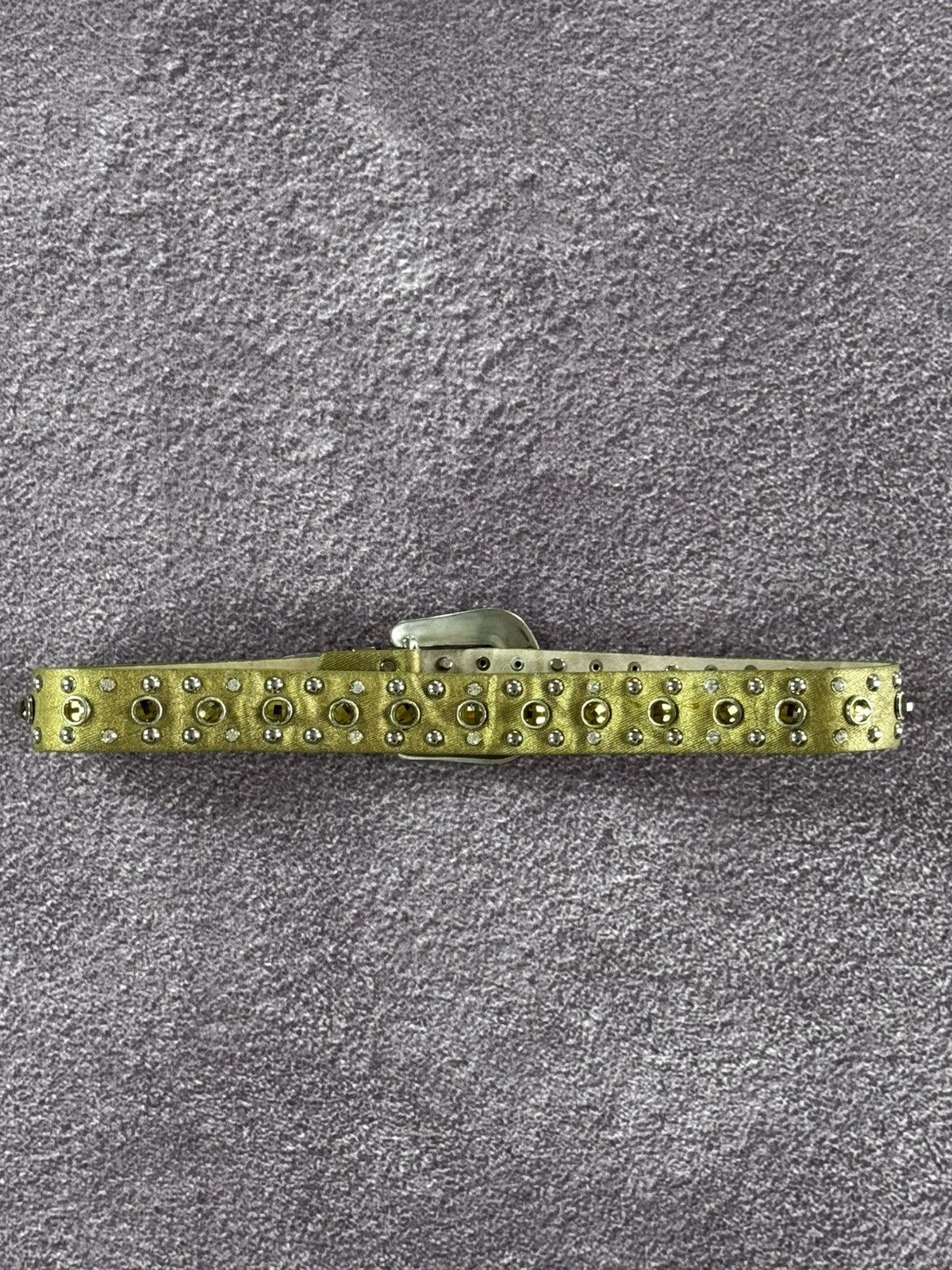 Japanese Brand Y2K Bb Simons Style Glamour Rhinestones Grunge Belt Size 30 - 8 Thumbnail