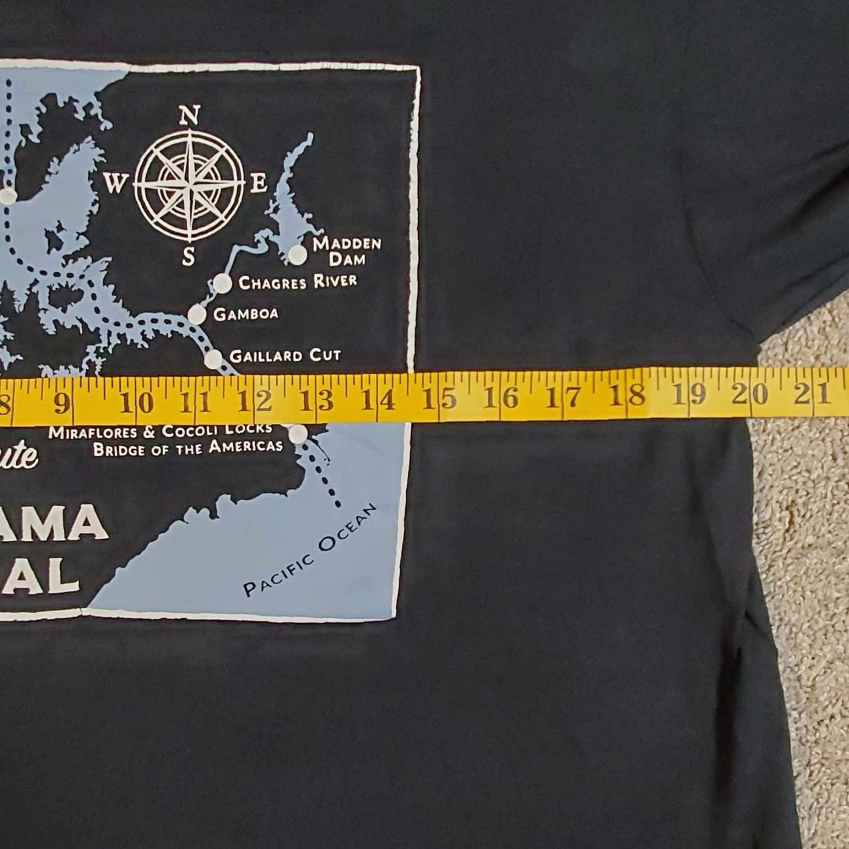 Vintage VINTAGE Panama Canal T Shirt Black Graphic Tee Unisex M Transit Route Map Size US M / EU 48-50 / 2 - 4 Thumbnail