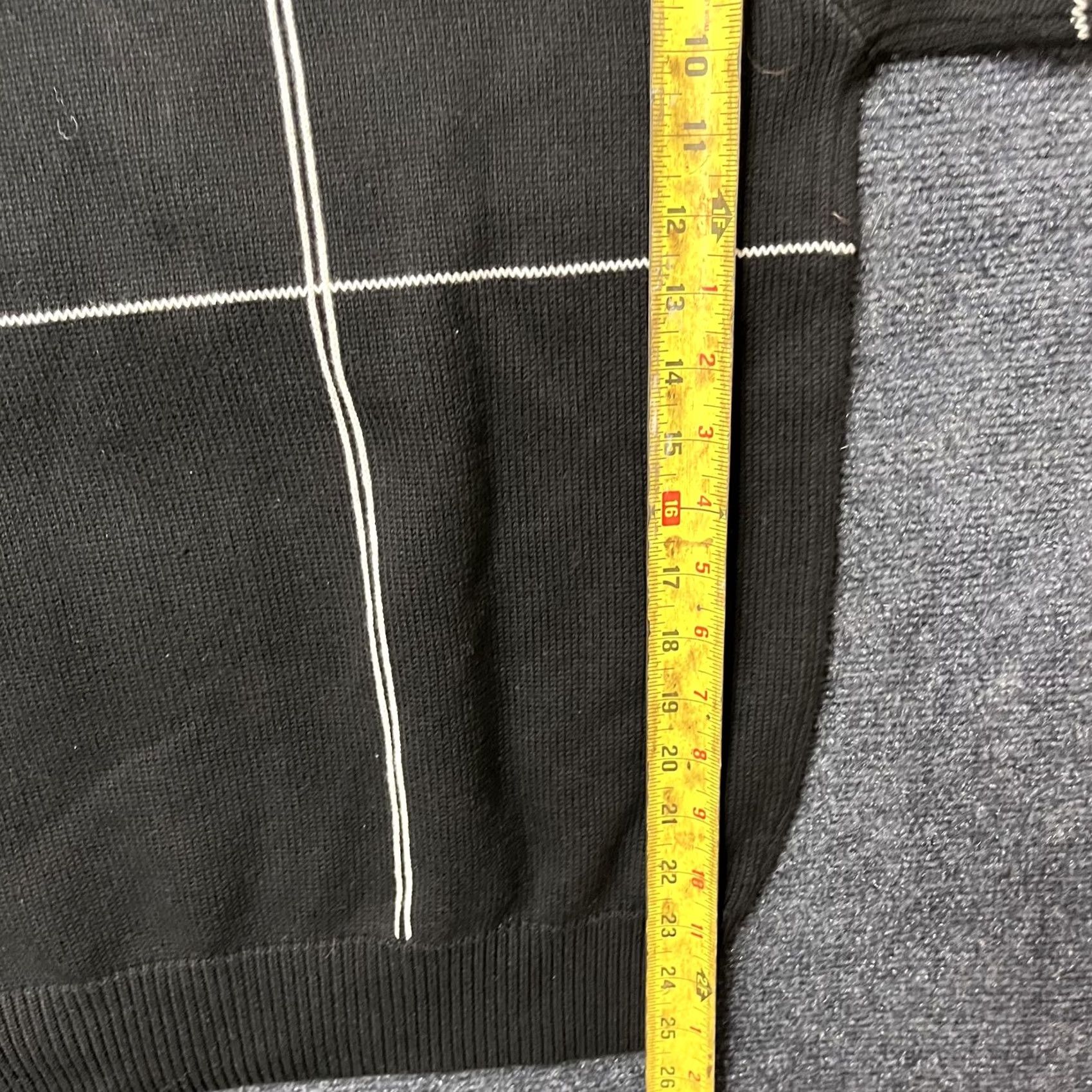 Vintage VINTAGE Arbor Way Sweater Mens Large Black Check Crewneck Cotton Knit Hong Kong Size US L / EU 52-54 / 3 - 6 Thumbnail