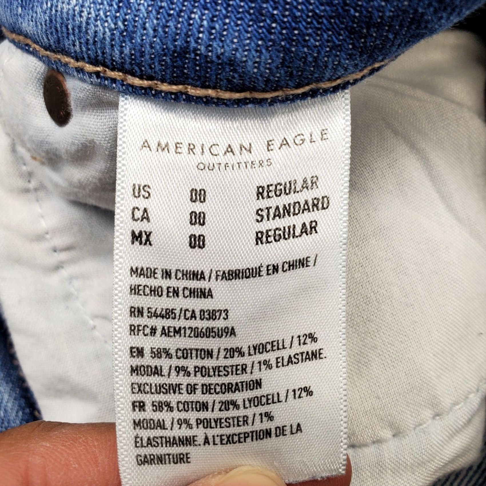 American Eagle Outfitters American Eagle Jeans Womens 00 Blue Denim Medium Wash Distressed Boho Streetwear Jeans Size 24" / US 00 / IT 34 - 7 Thumbnail