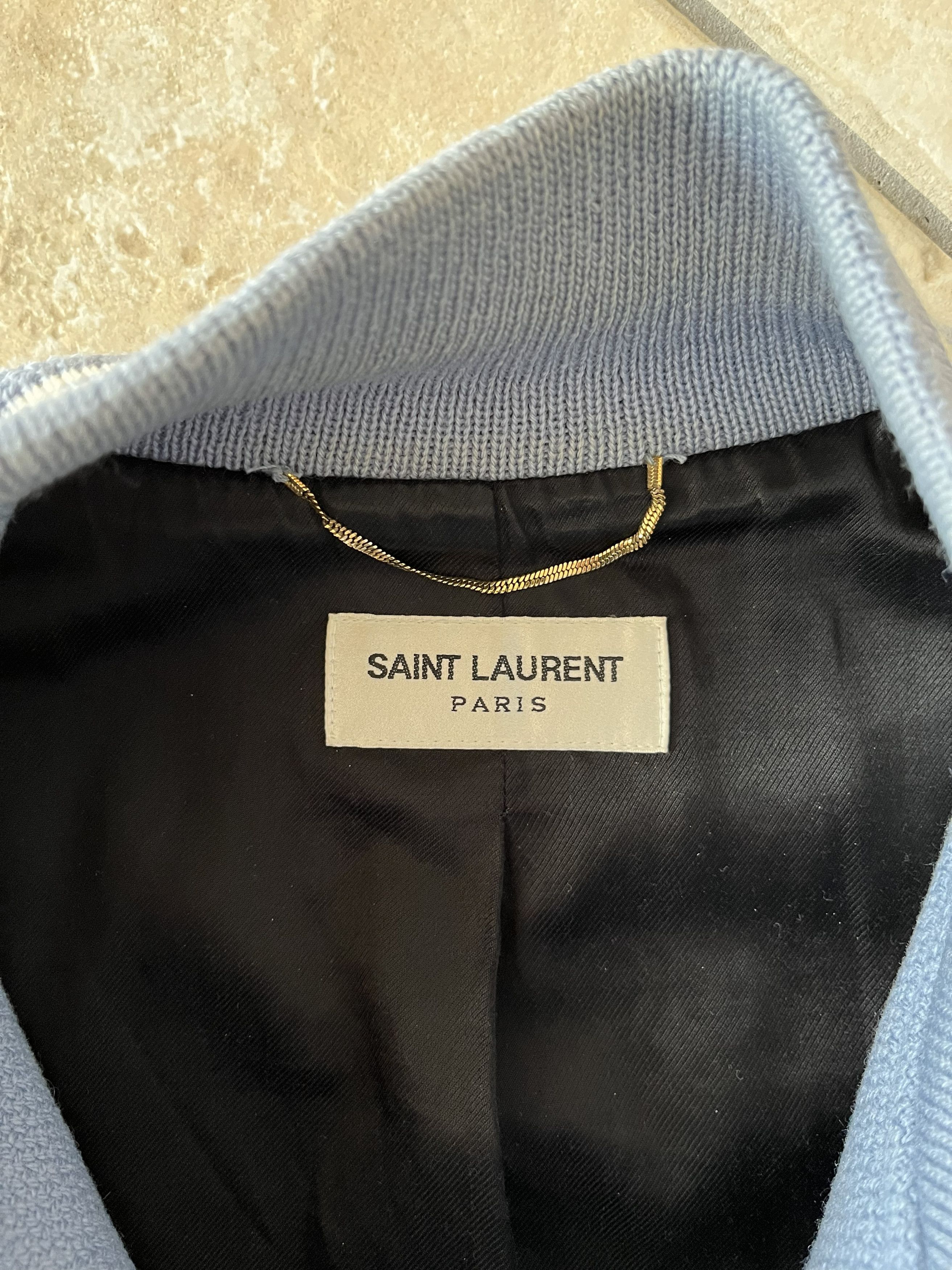 Saint Laurent Paris FW15 Saint Laurent Paris Babyblue Teddy Jacket Size US XS / EU 42 / 0 - 3 Thumbnail