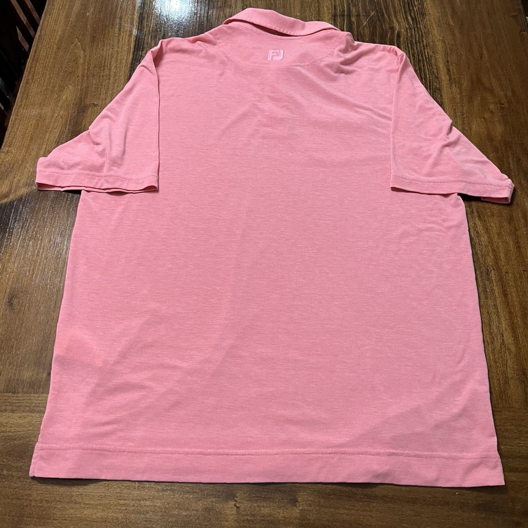 Footjoy Footjoy Polo Shirt Mens Large Pink Salmon Pocket Performance Stretch Short Sleeve Collared Golf Breathable All Seasons Logo Size US L / EU 52-54 / 3 - 6 Thumbnail